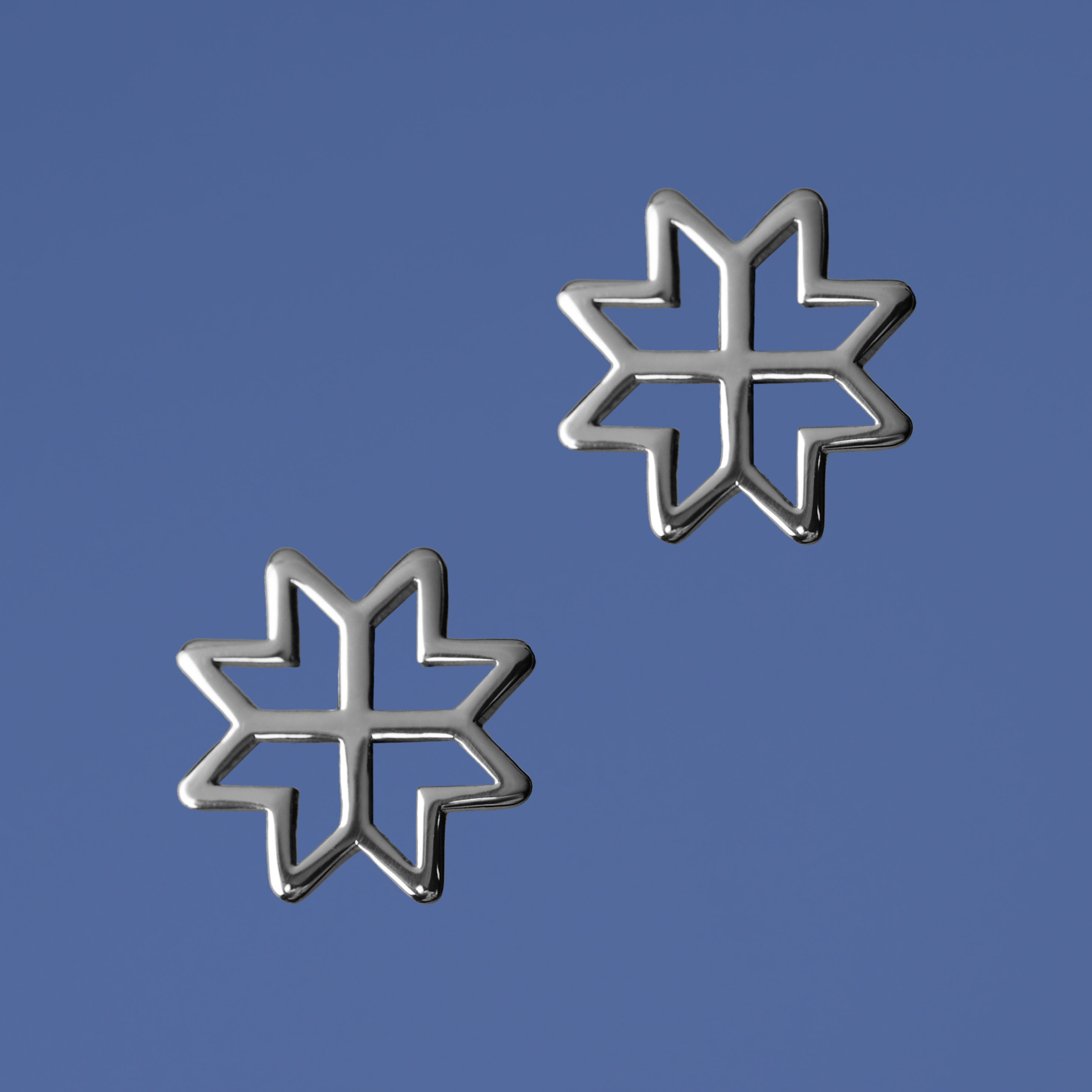 Napichovacie náušnice geometria - hviezda 1