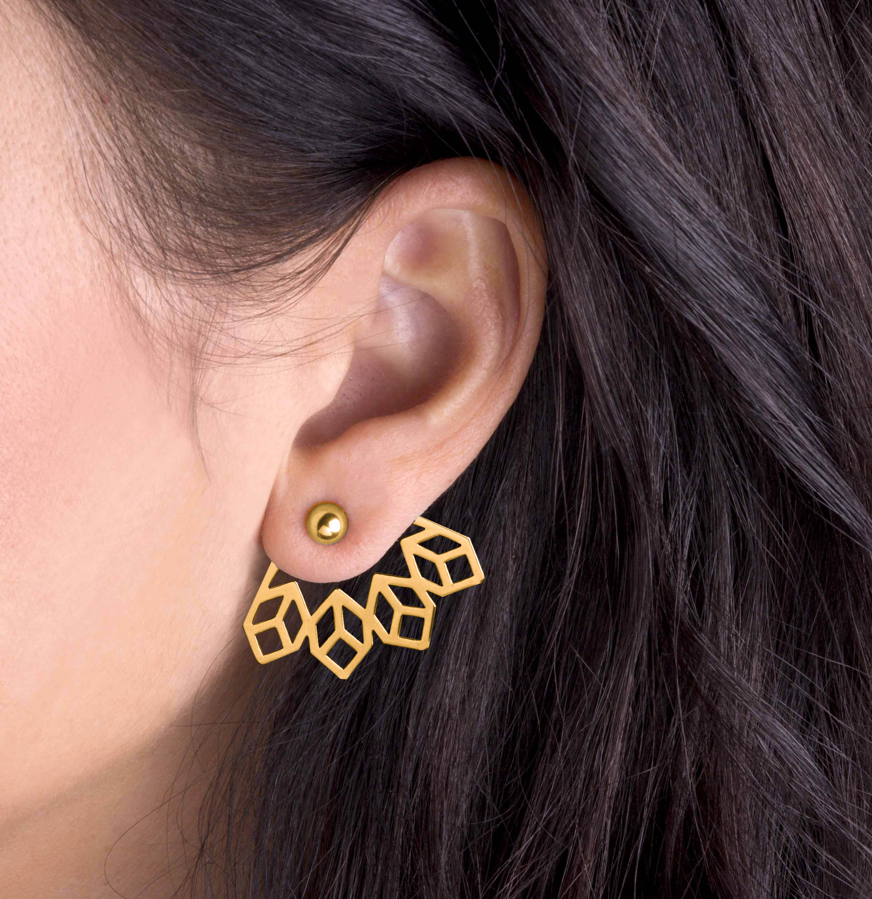 Záušnice geometria - malý vejárik 1