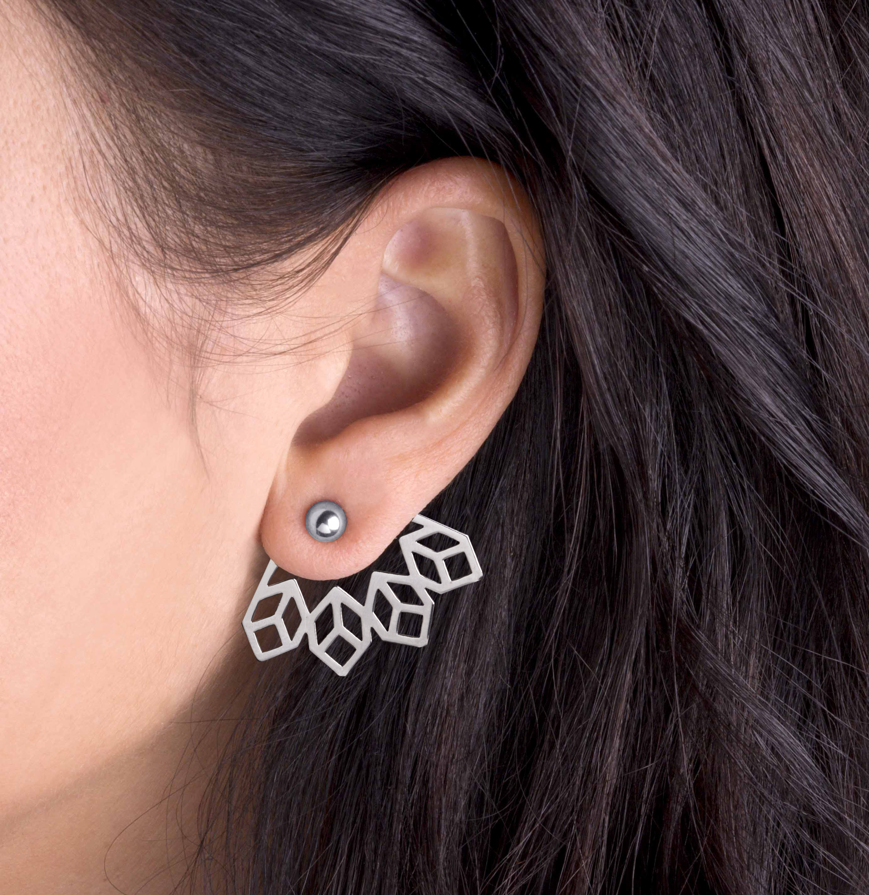 Záušnice geometria - malý vejárik 1