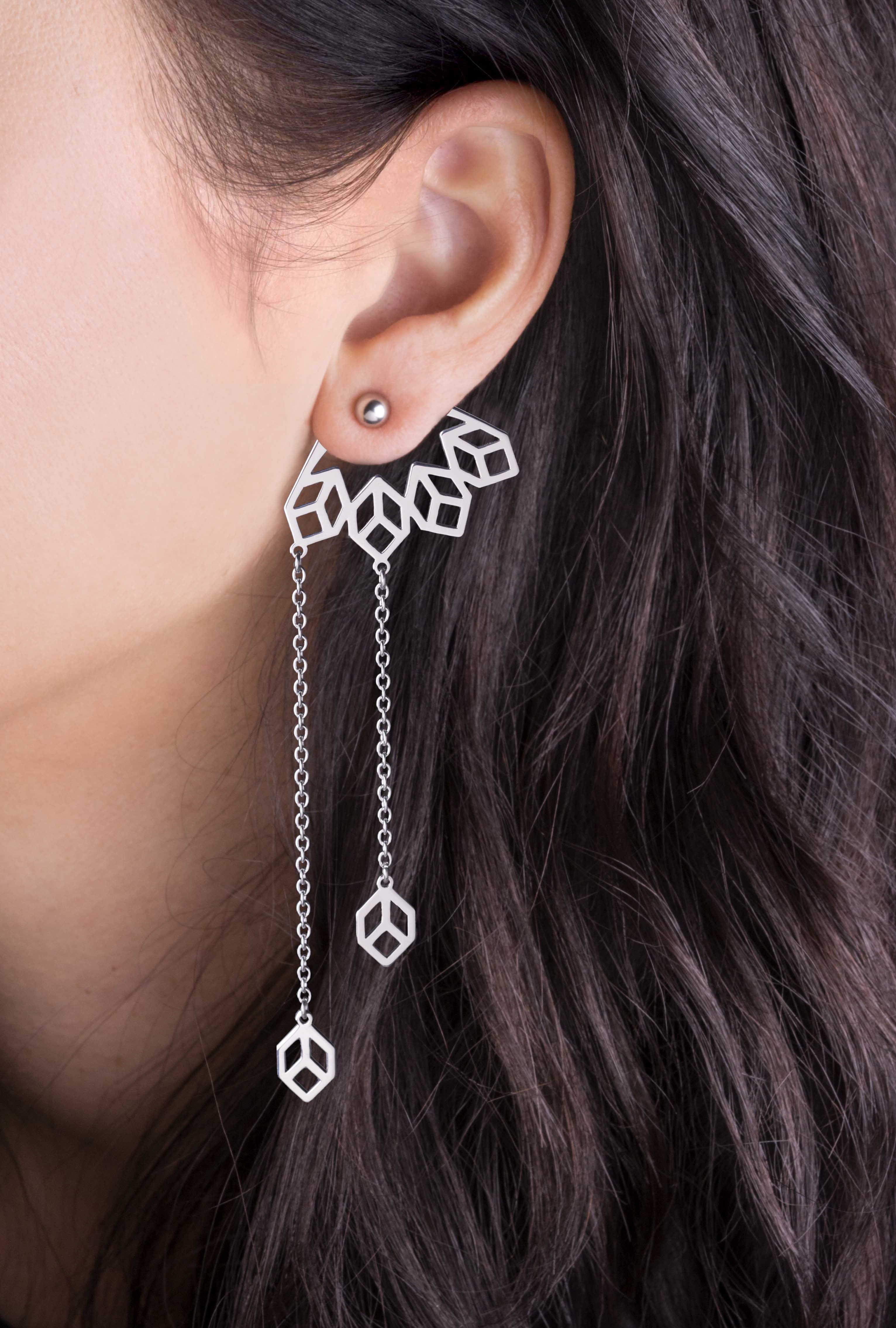 Záušnice geometria - malý vejárik 2