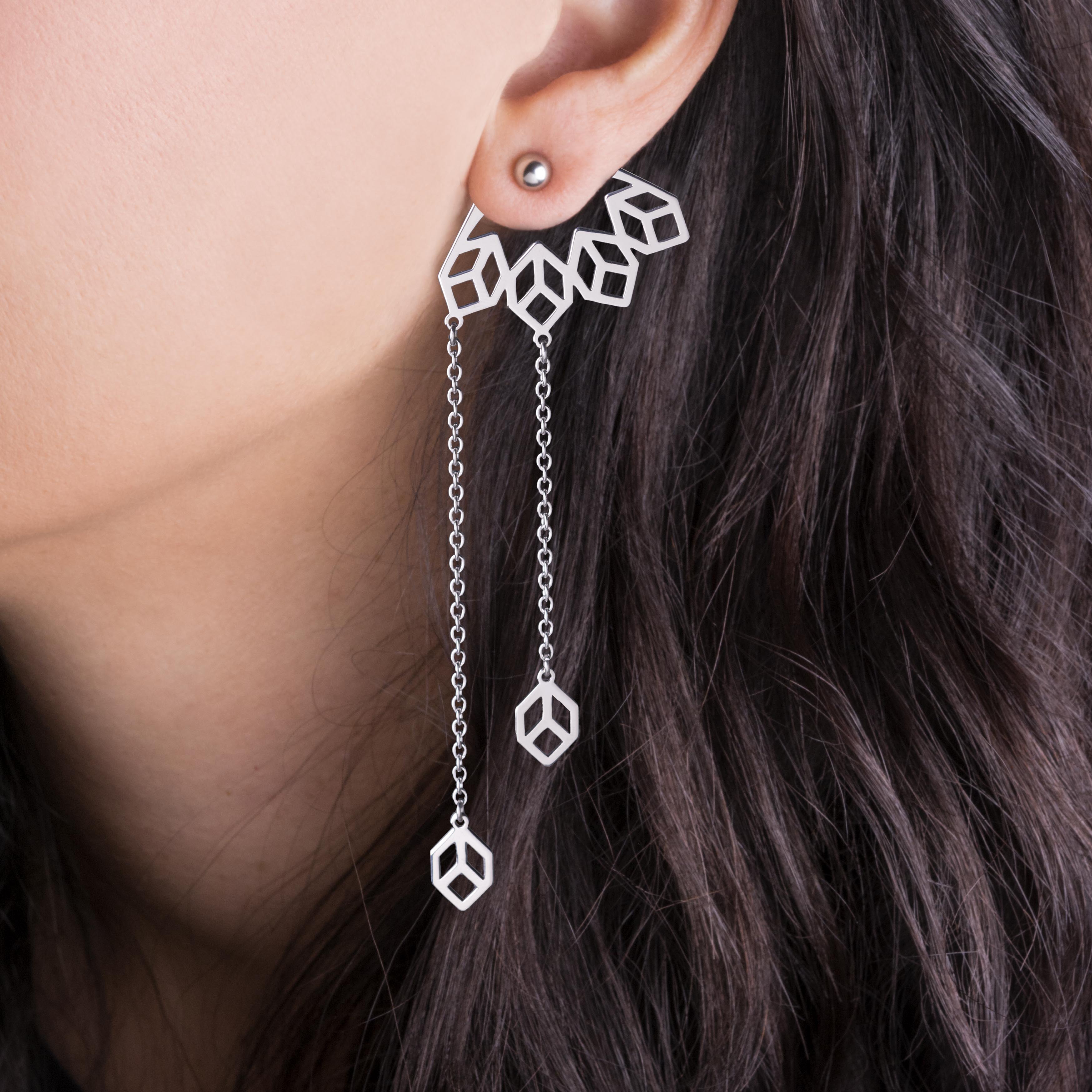 Záušnice geometria - malý vejárik 2