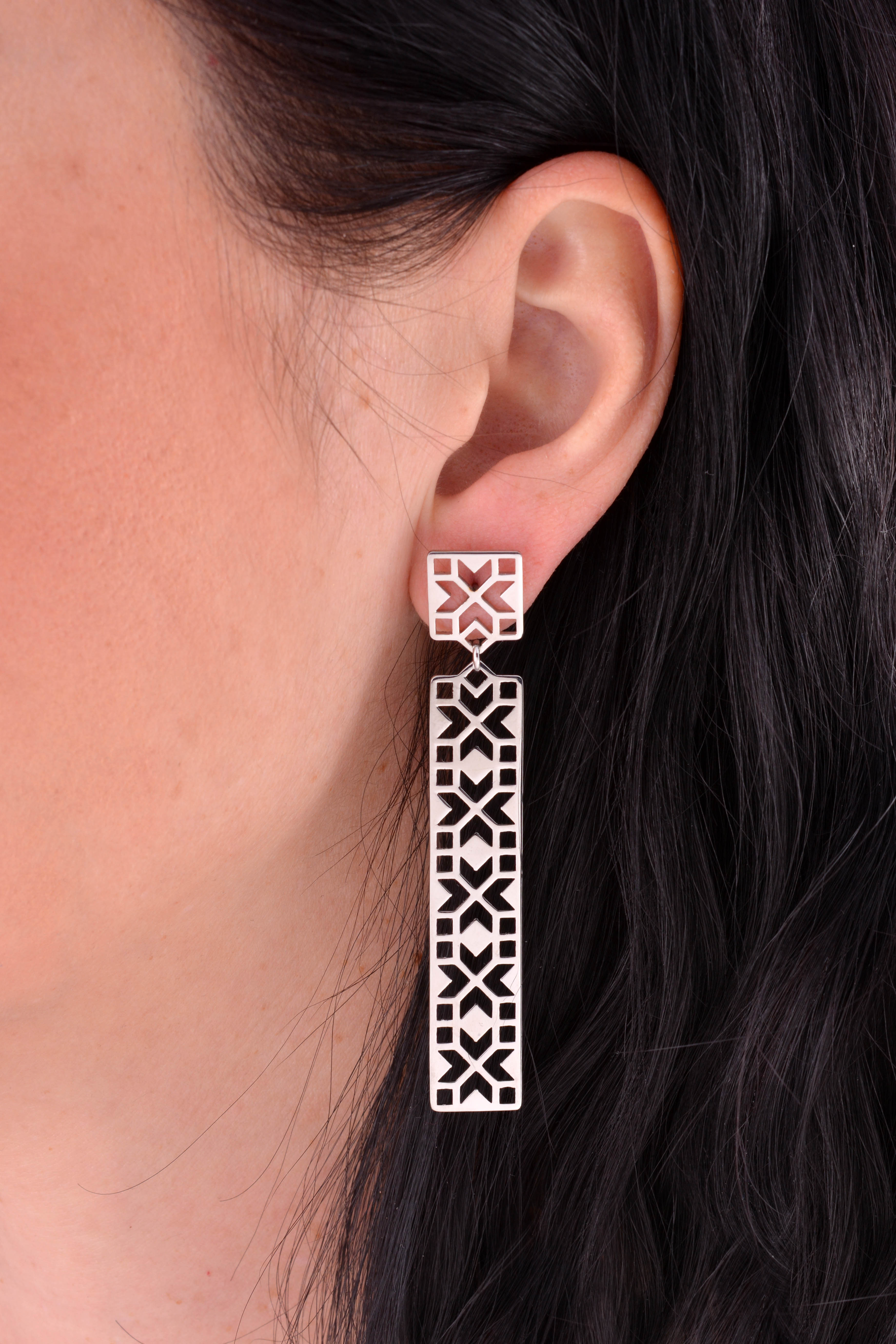 Náušnice geometria - pás 2