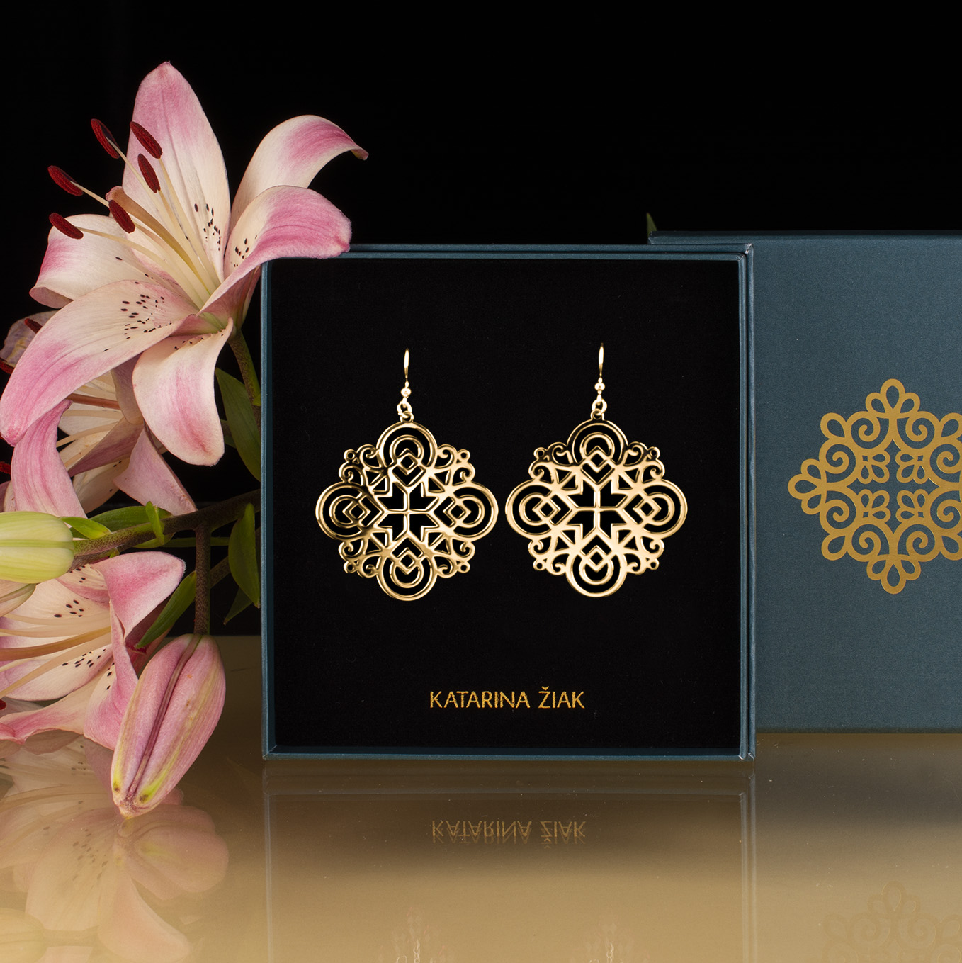 Náušnice gatra - štvorec 1