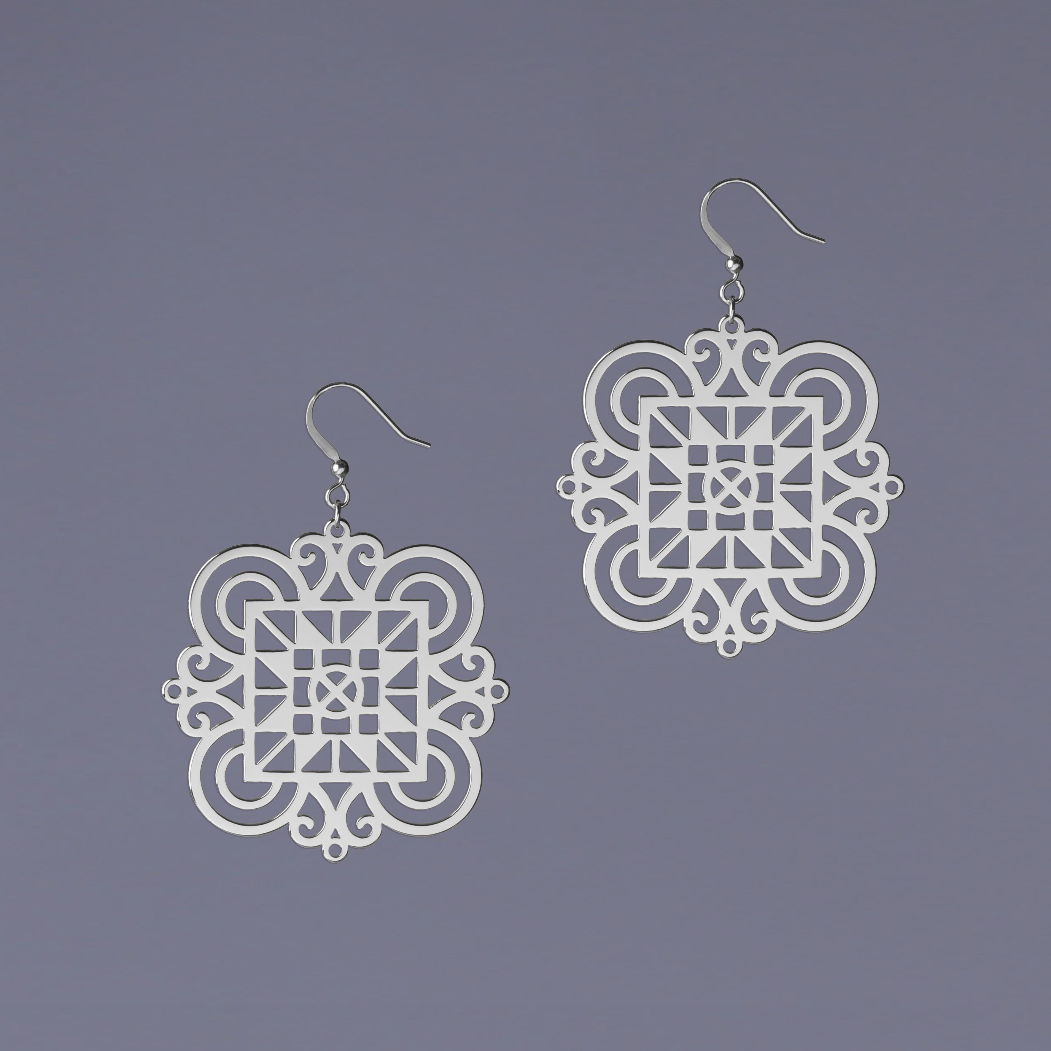 Náušnice gatra - štvorec 2