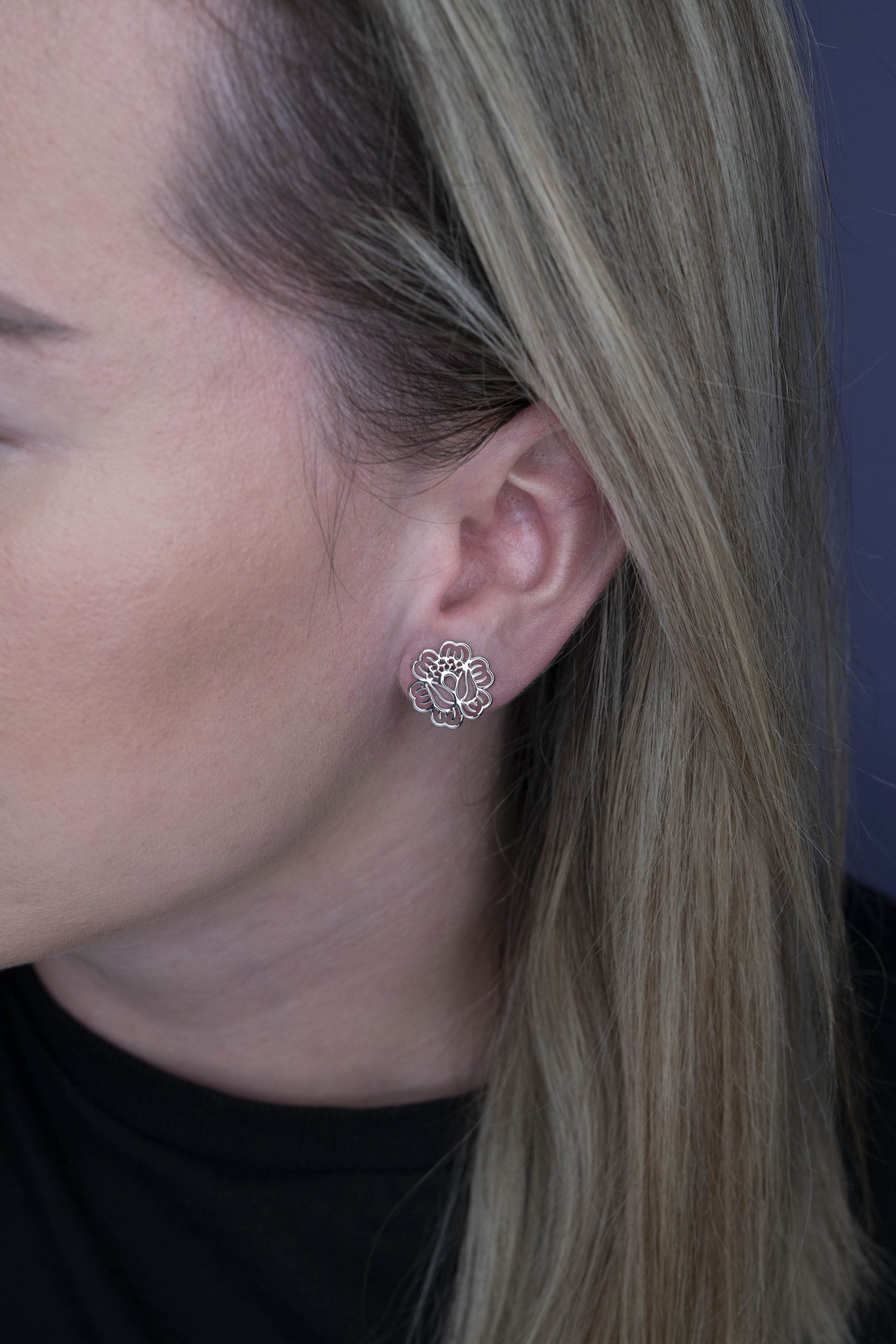 Napichovacie náušnice - mak