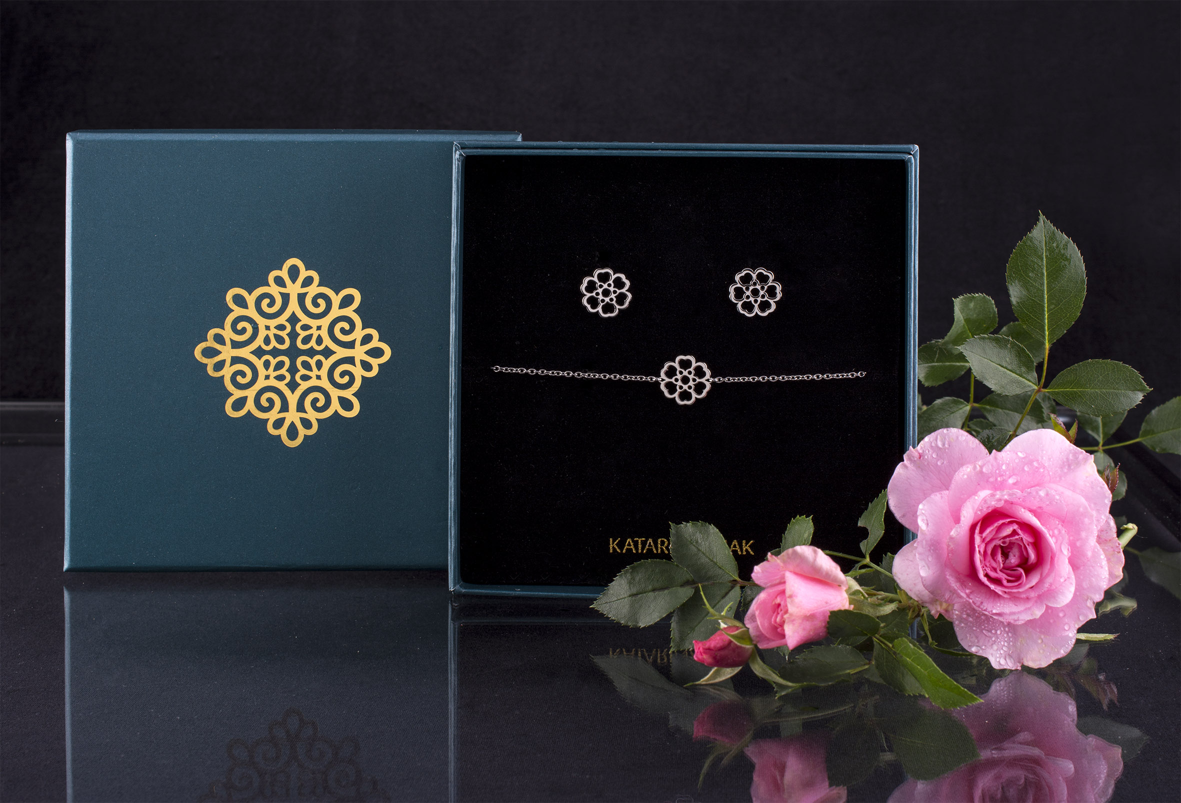 Napichovacie náušnice - šípová ruža