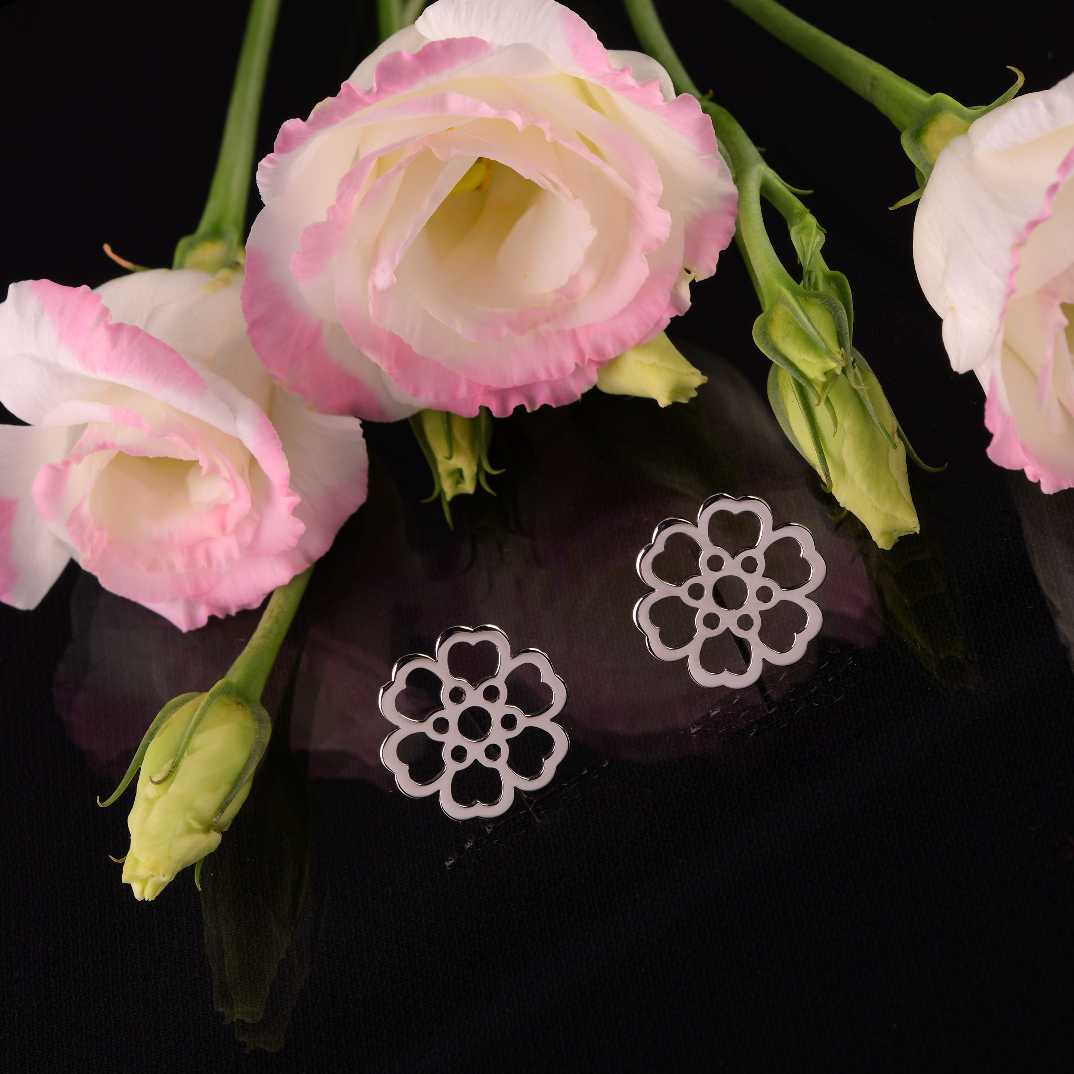 Napichovacie náušnice - šípová ruža