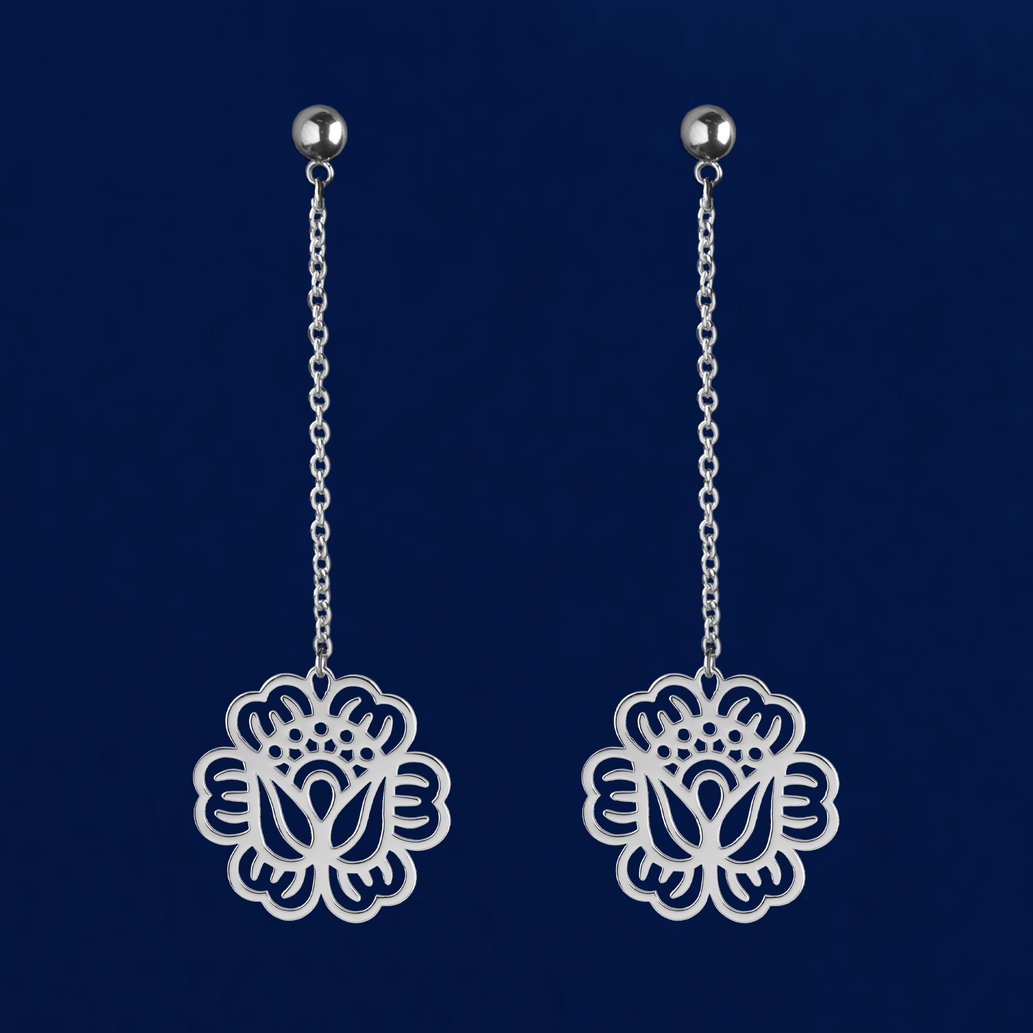 Náušnice mak 1 na retiazke