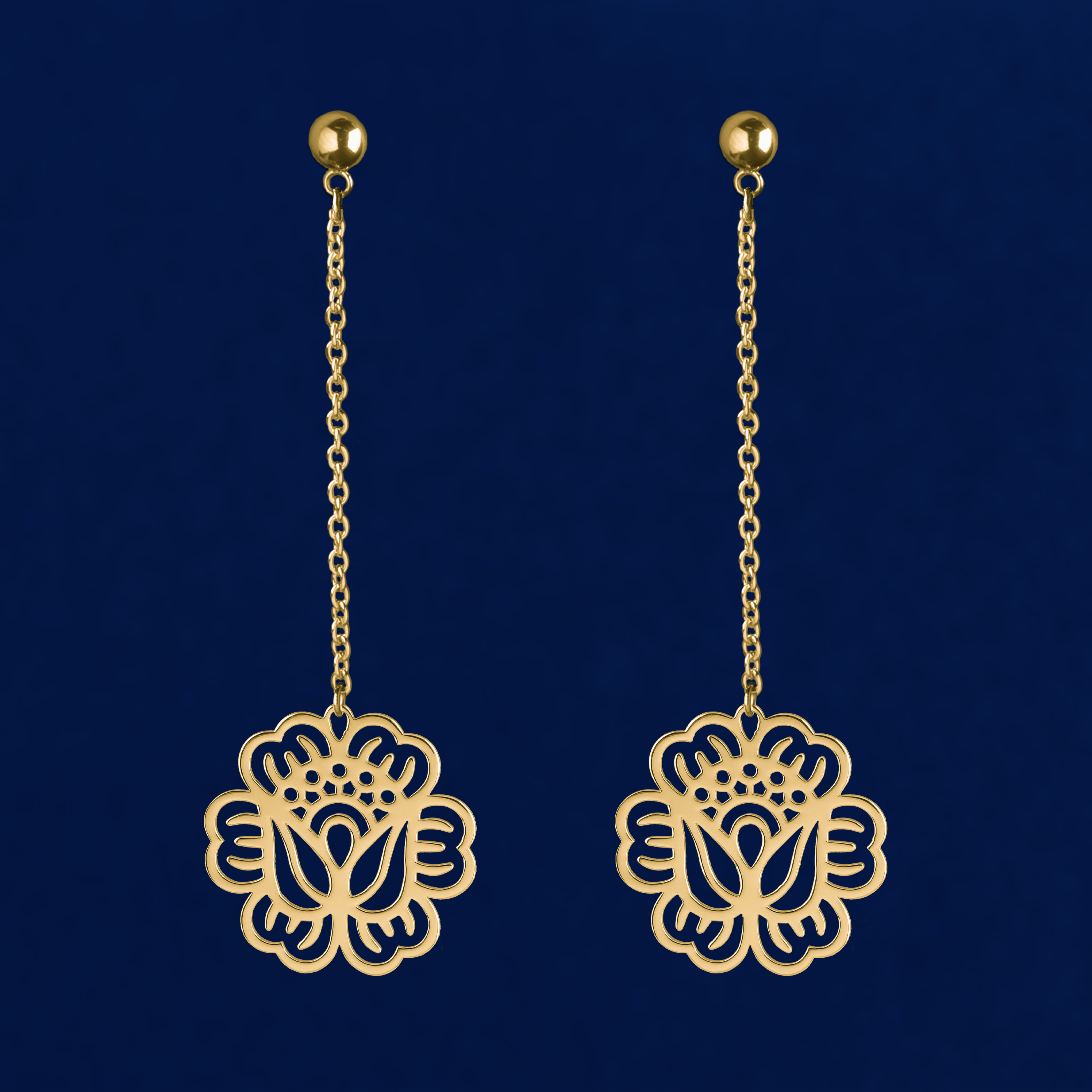 Náušnice mak 1 na retiazke