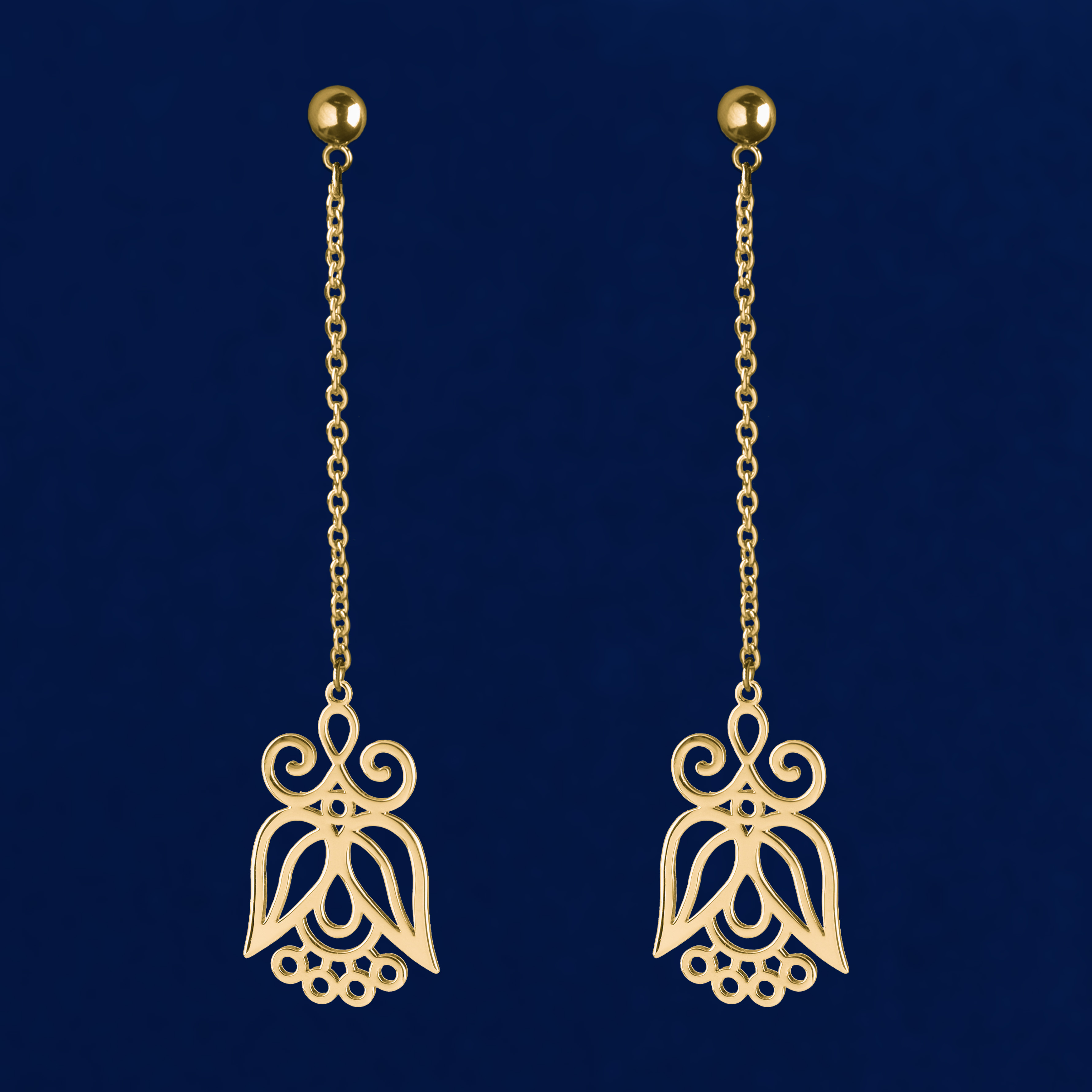 Náušnice mak 2 na retiazke