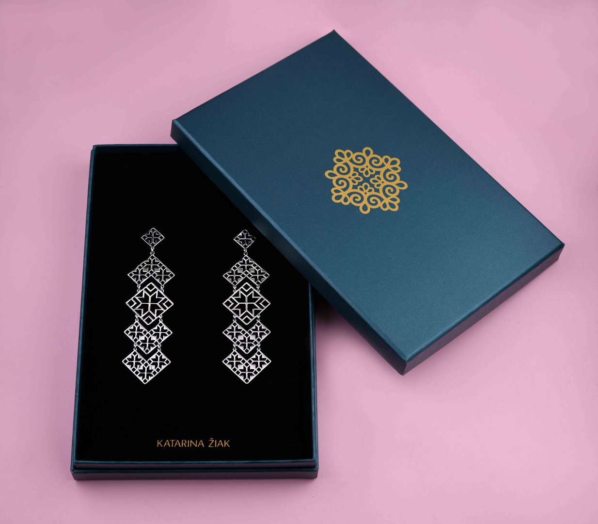 Náušnice geometria - skladané 1 - dlhé