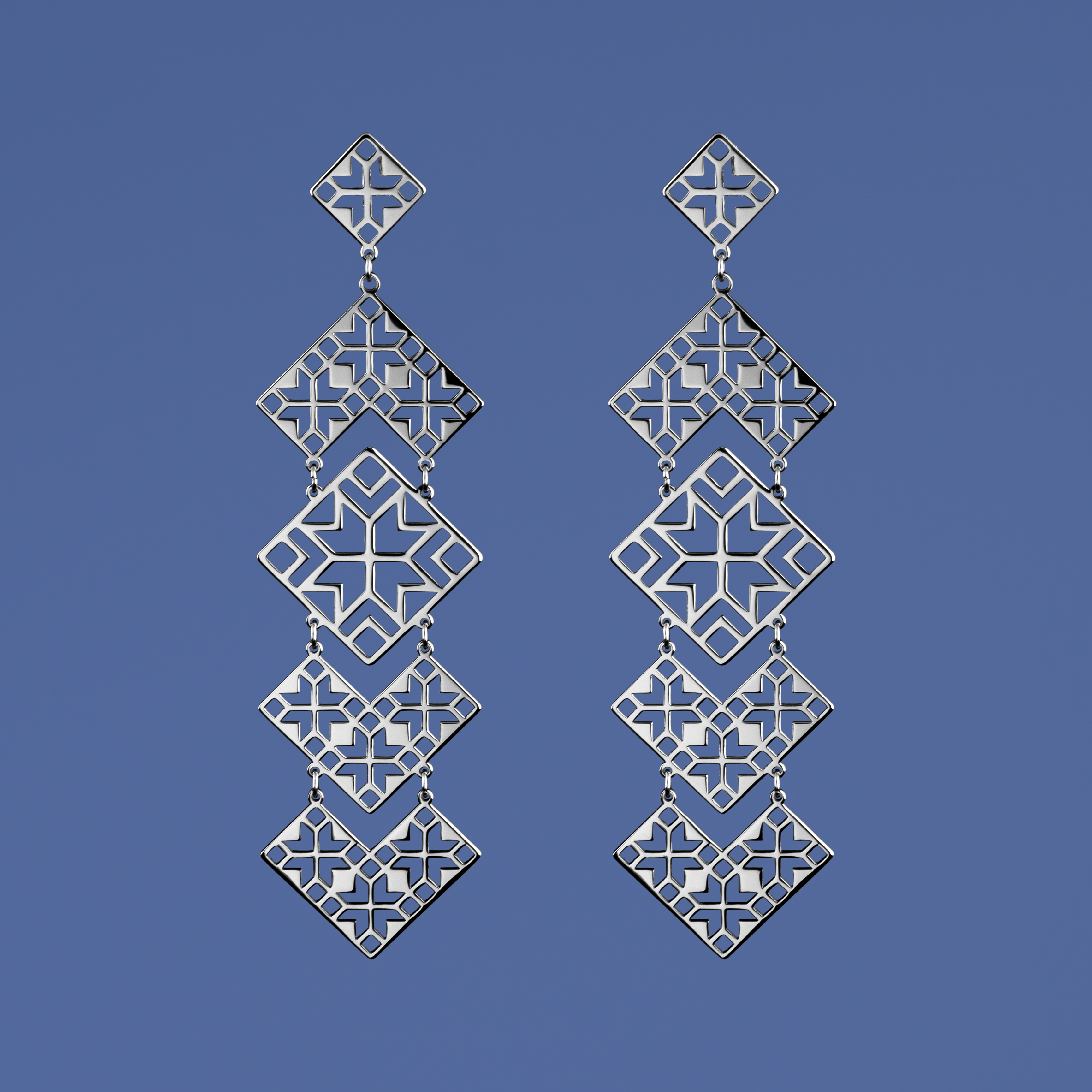 Náušnice geometria - skladané 1 - dlhé