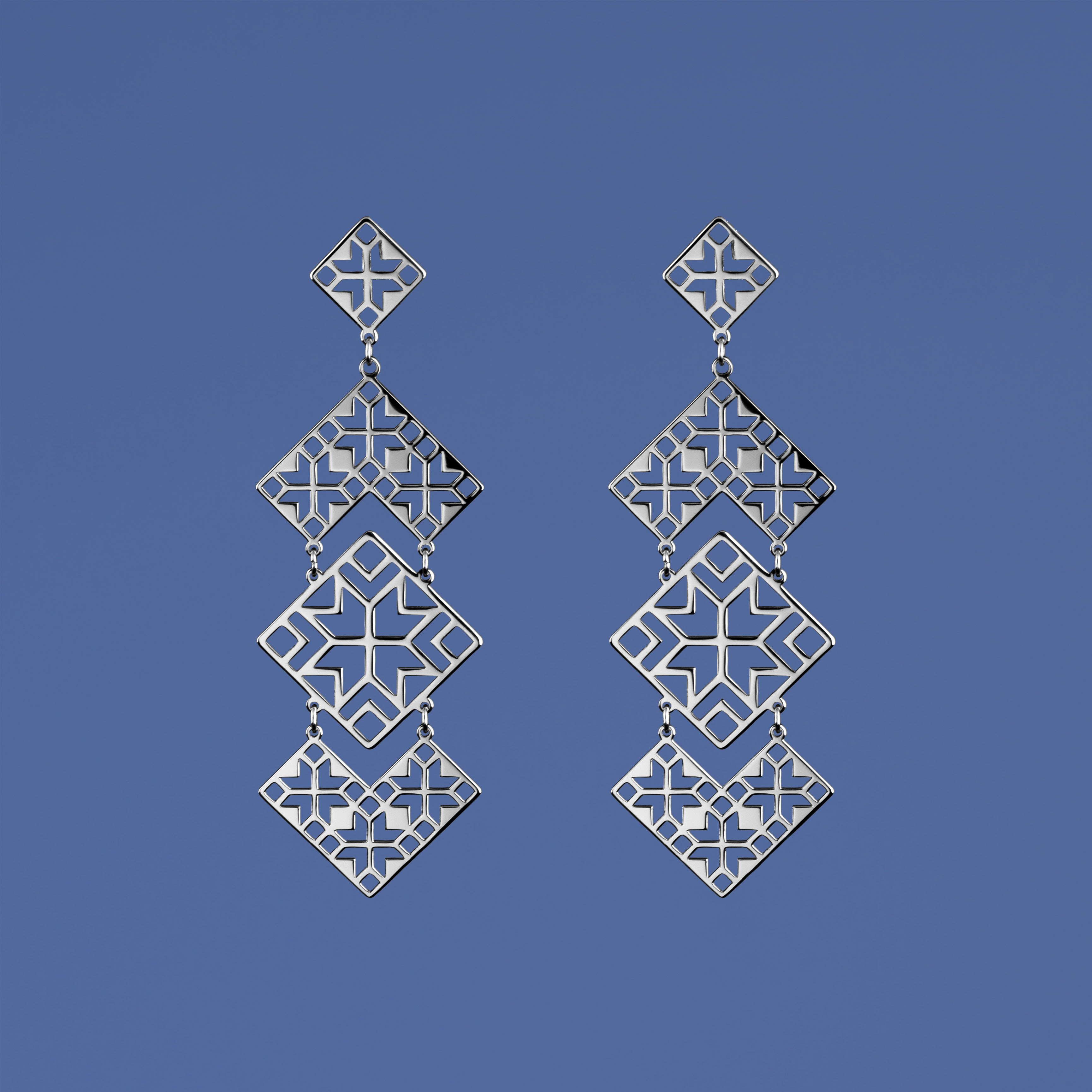 Náušnice geometria - skladané 1 - krátke