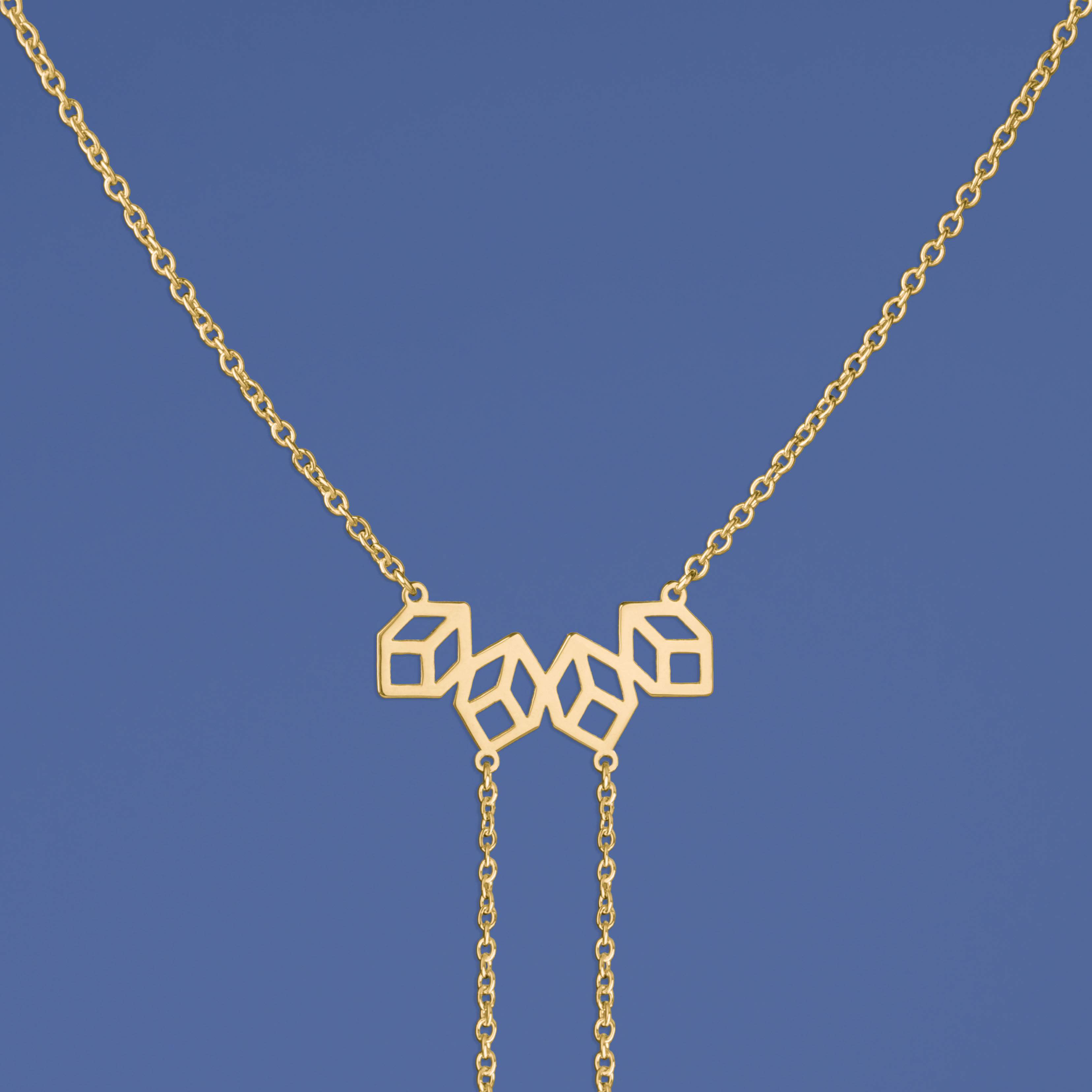 Náhrdelník geometria mini - dlhý