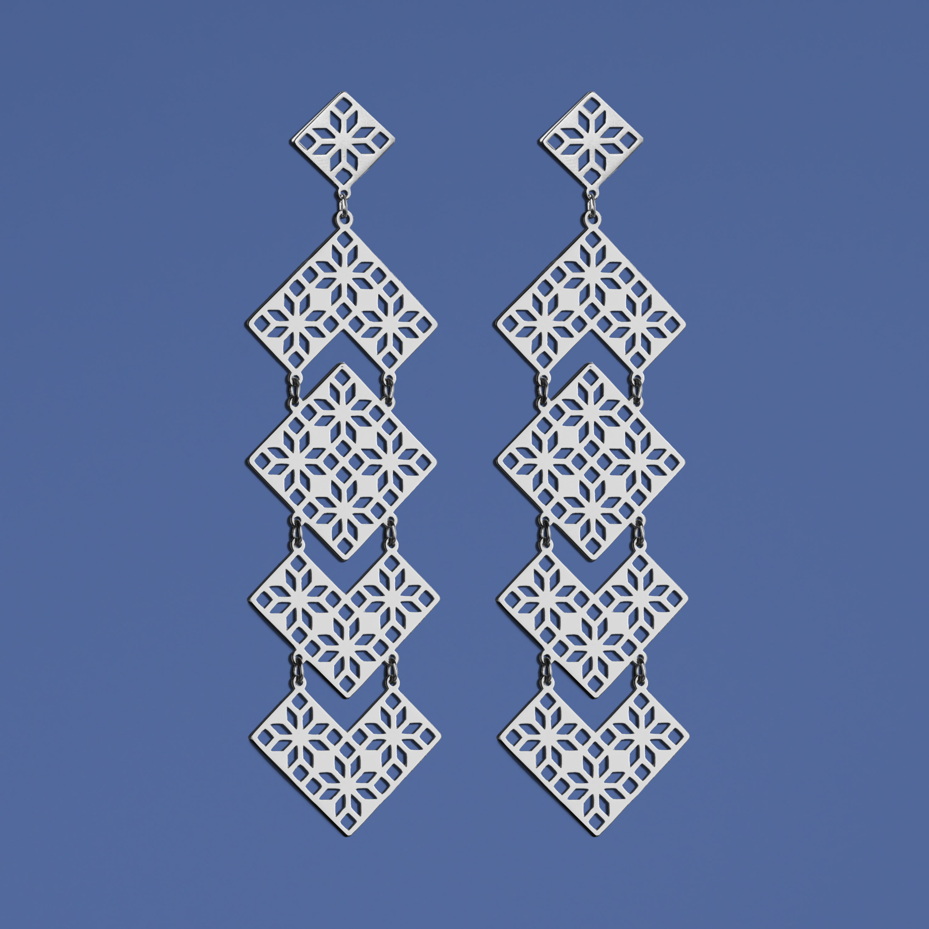 Náušnice geometria - skladané 2 - dlhé