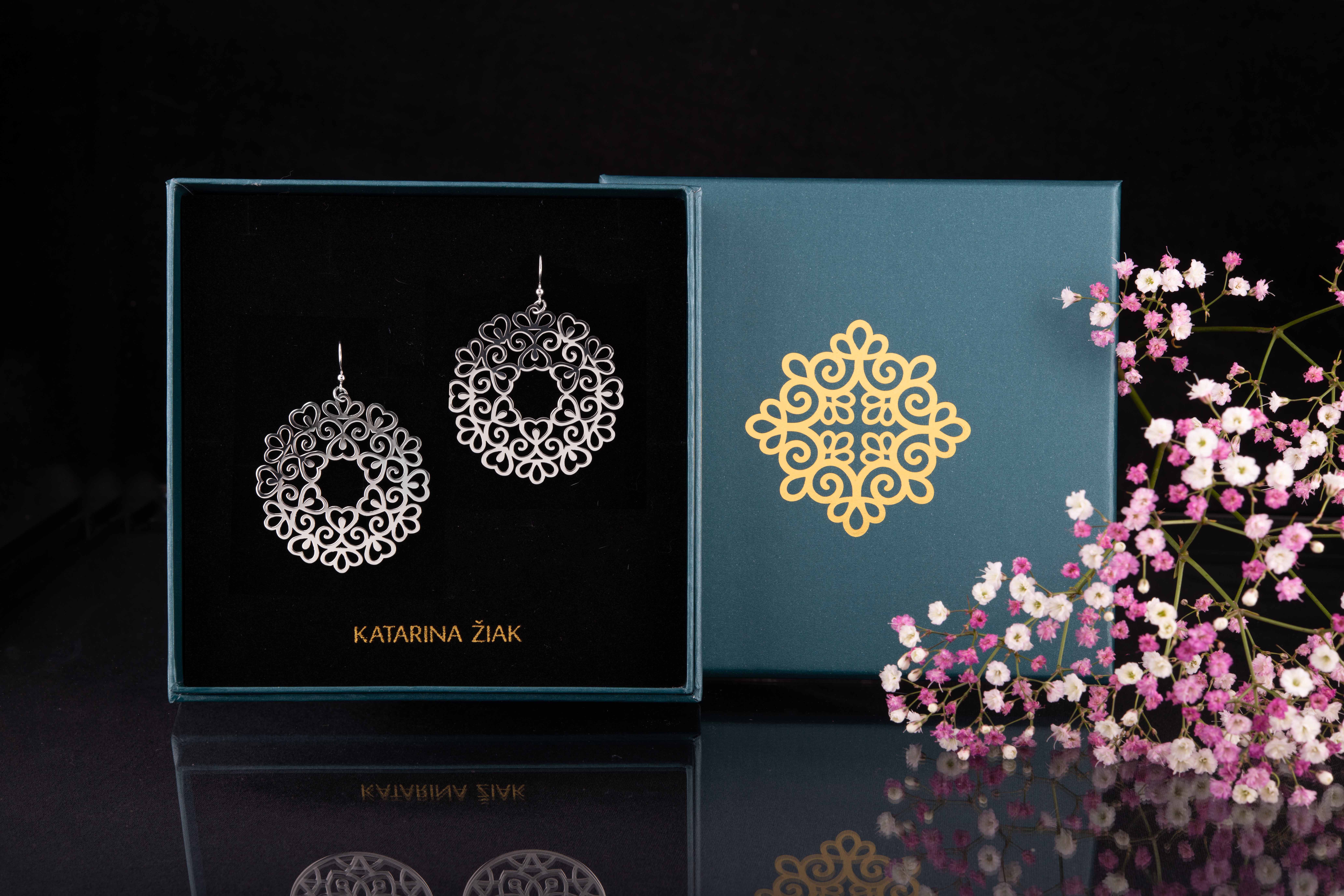 Náušnice čipka - ornament 1