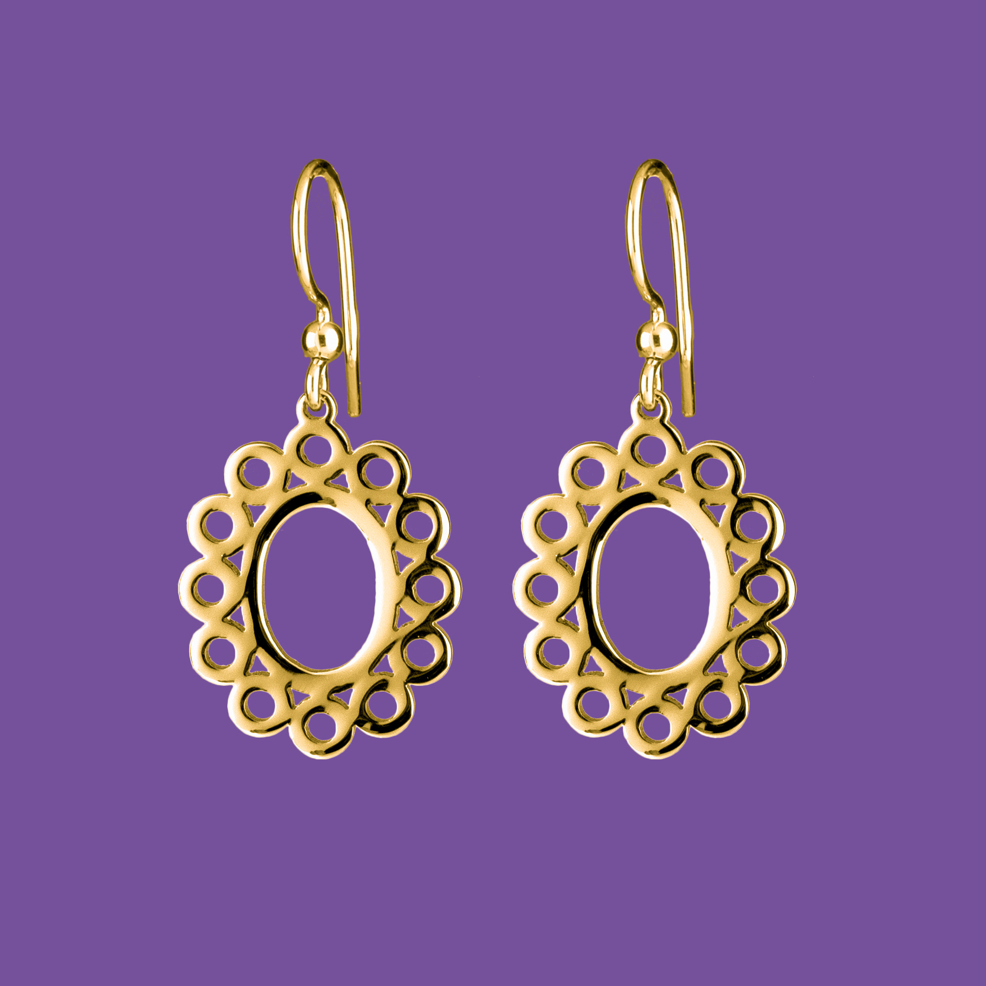 Náušnice ovál - kruh