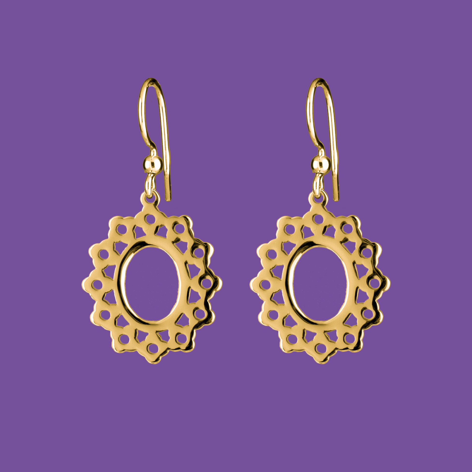 Náušnice ovál - kvietok