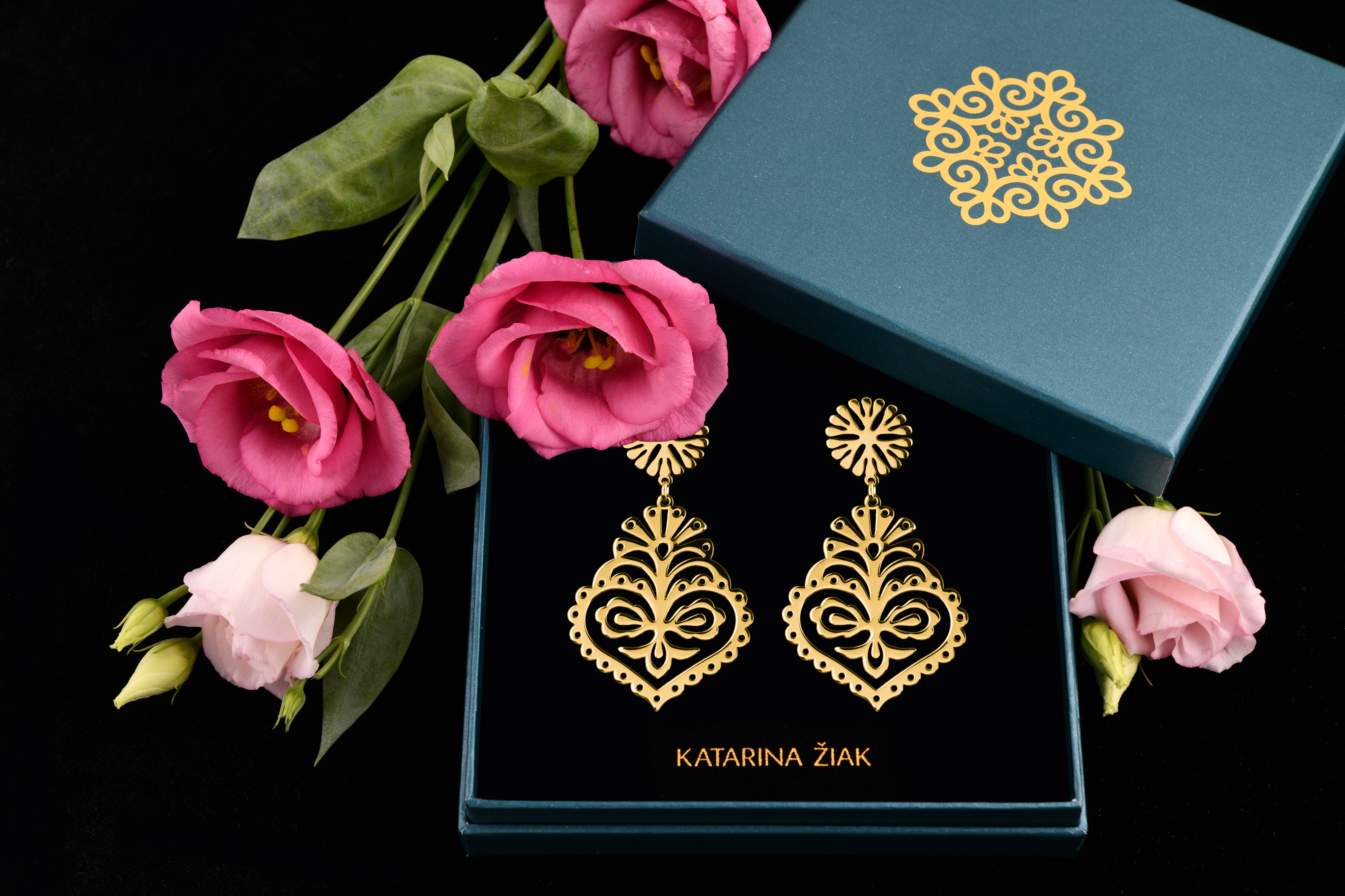 Náušnice Trakovice 9 - srdce