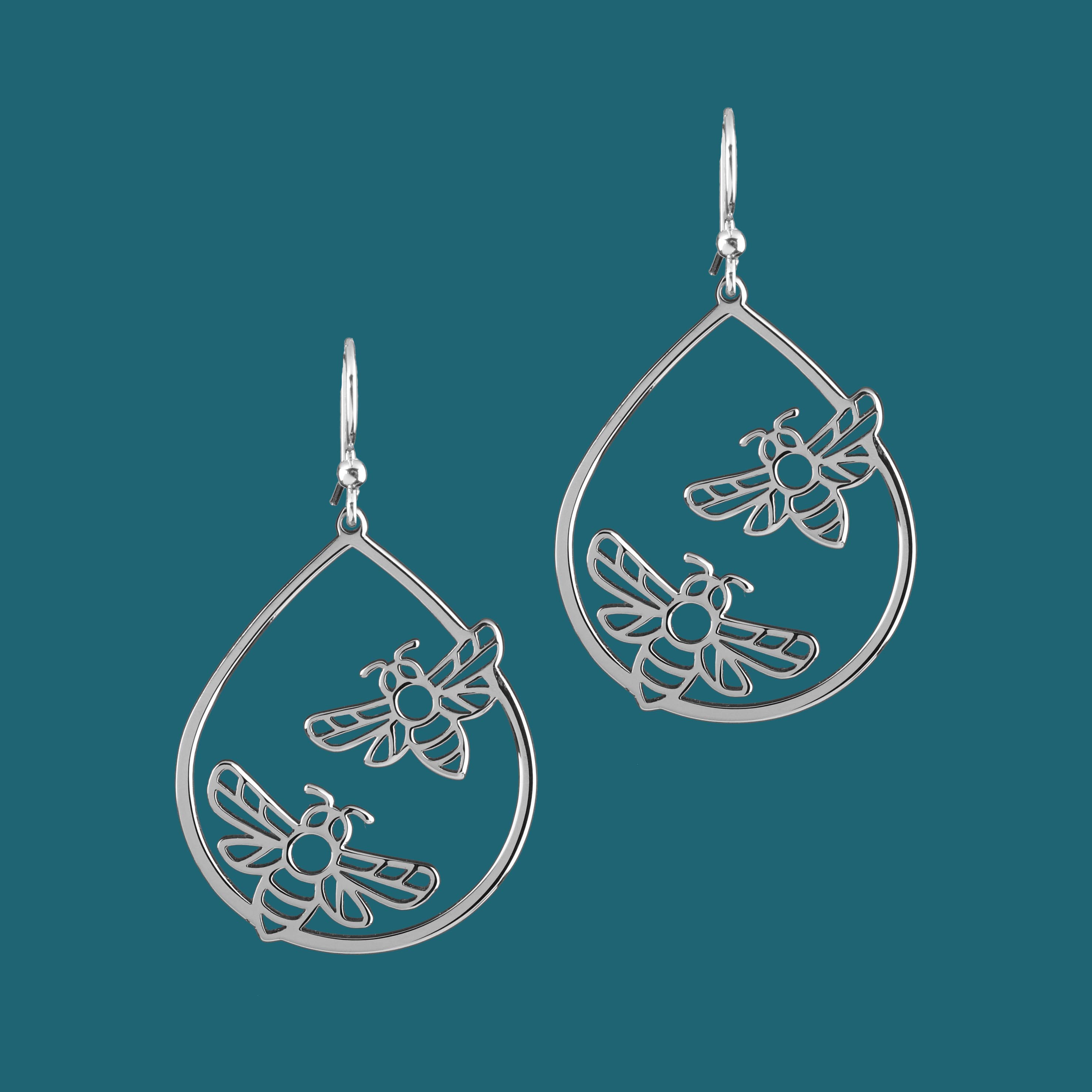 Náušnice včela - slza