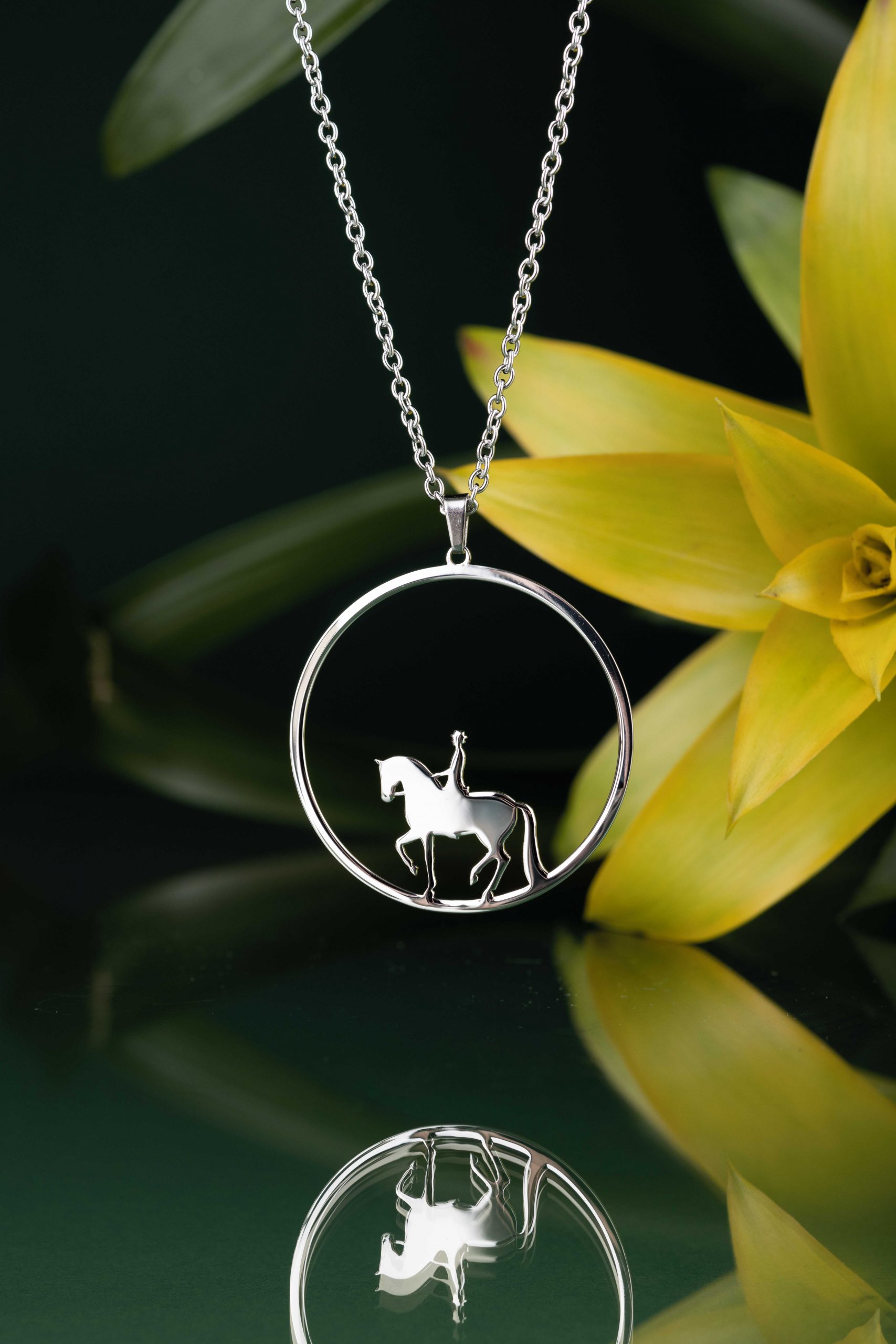 Prívesok piaf - jazdec kruh - 4cm