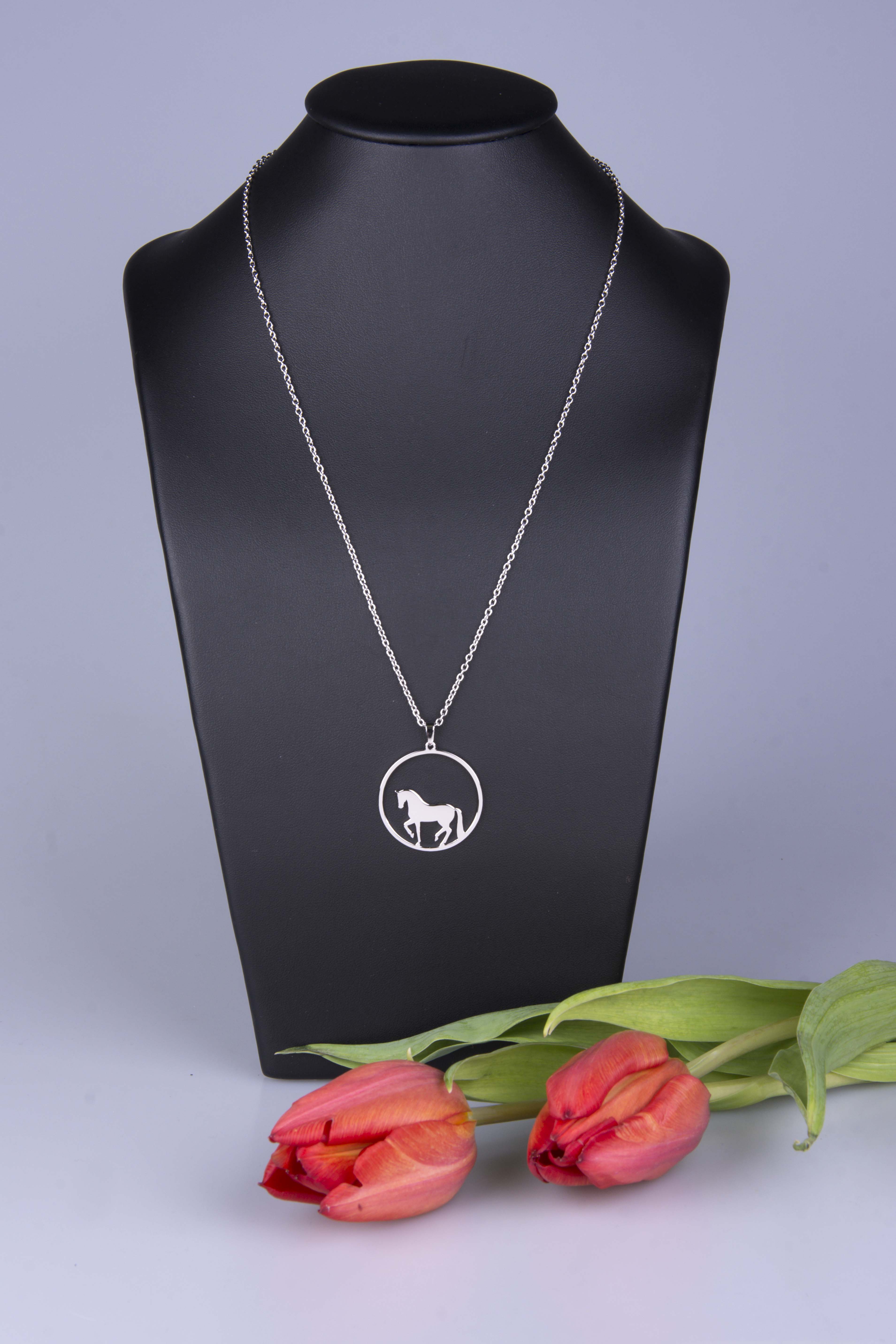 Prívesok piaf - kôň kruh - 3cm