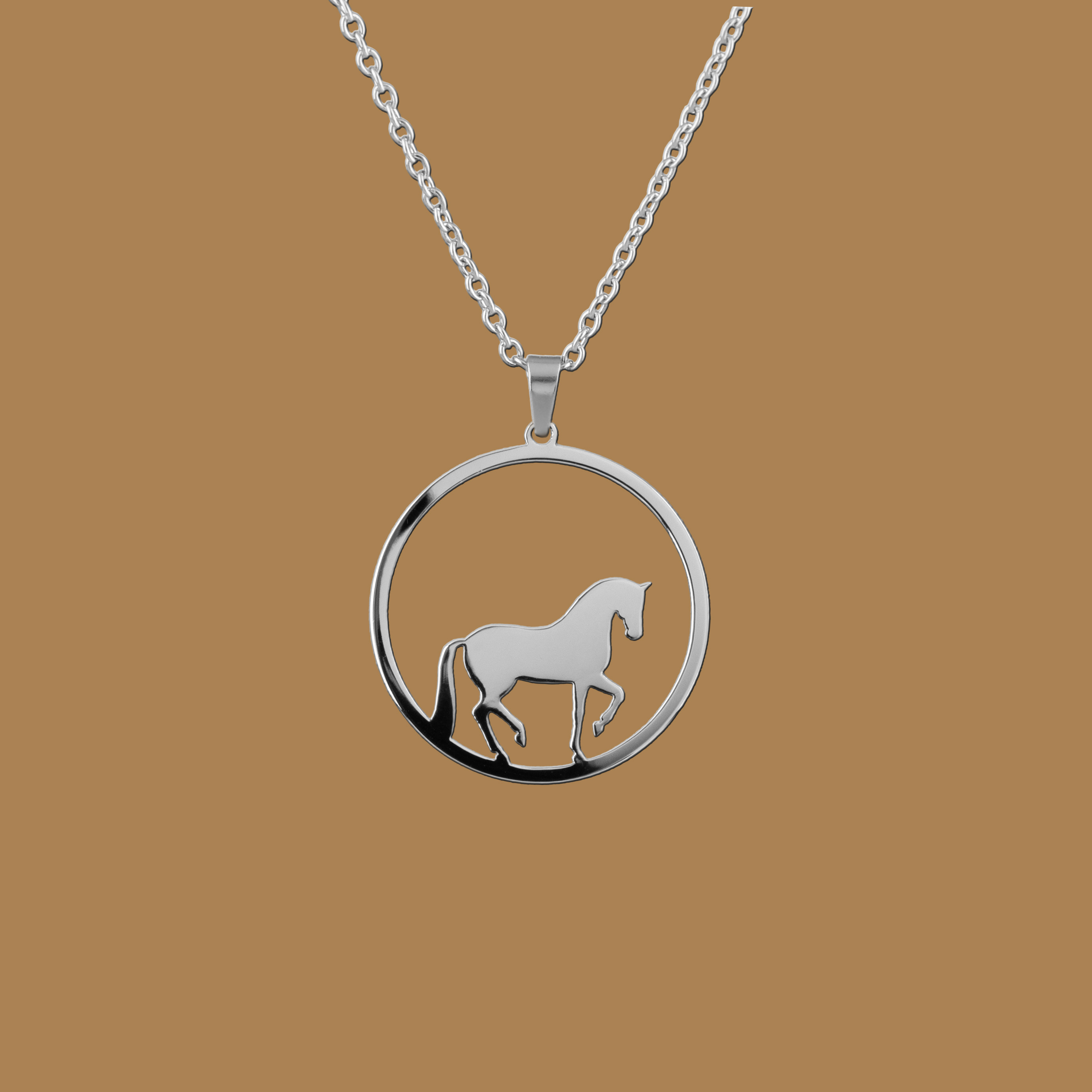 Prívesok piaf - kôň kruh - 3cm