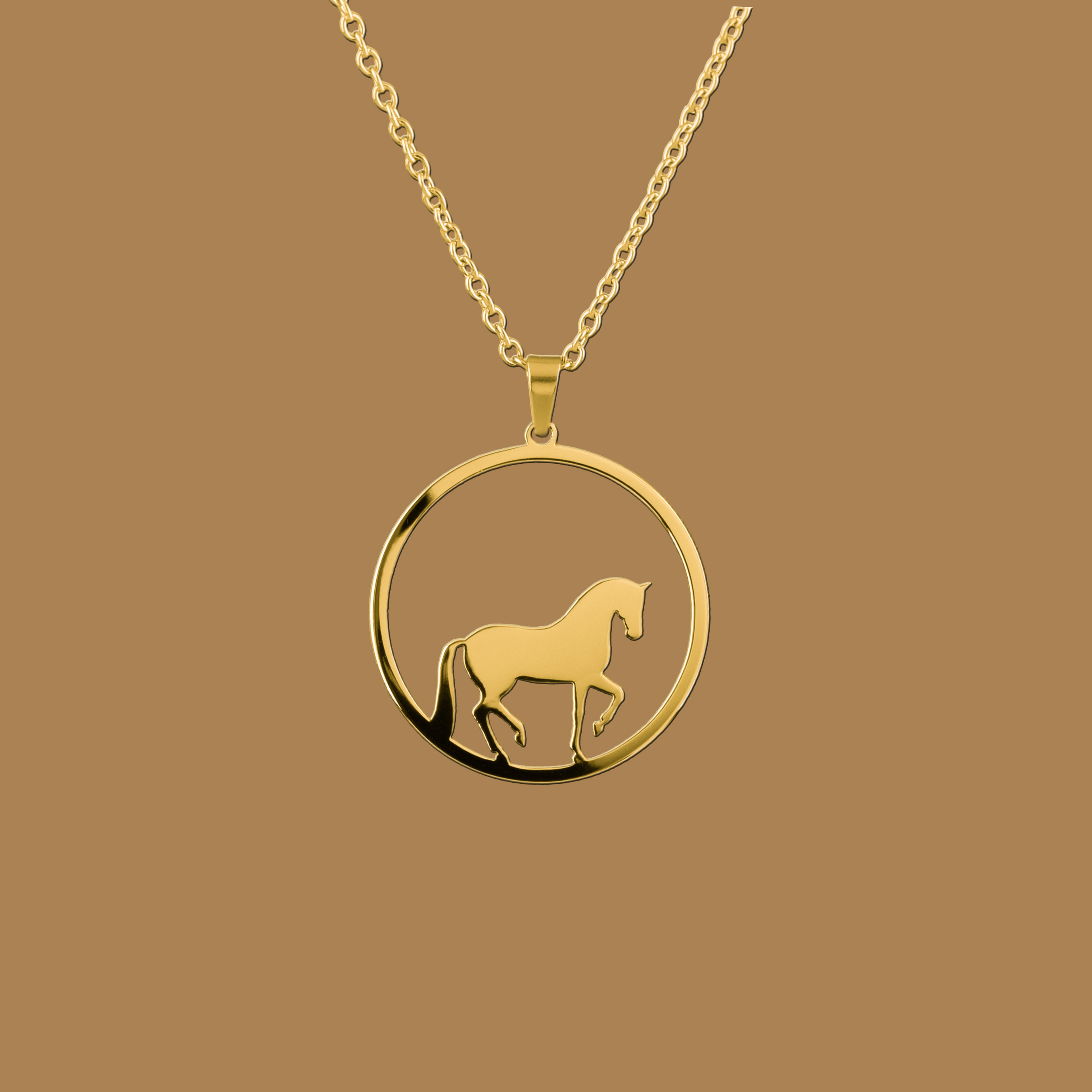 Prívesok piaf - kôň kruh - 3cm