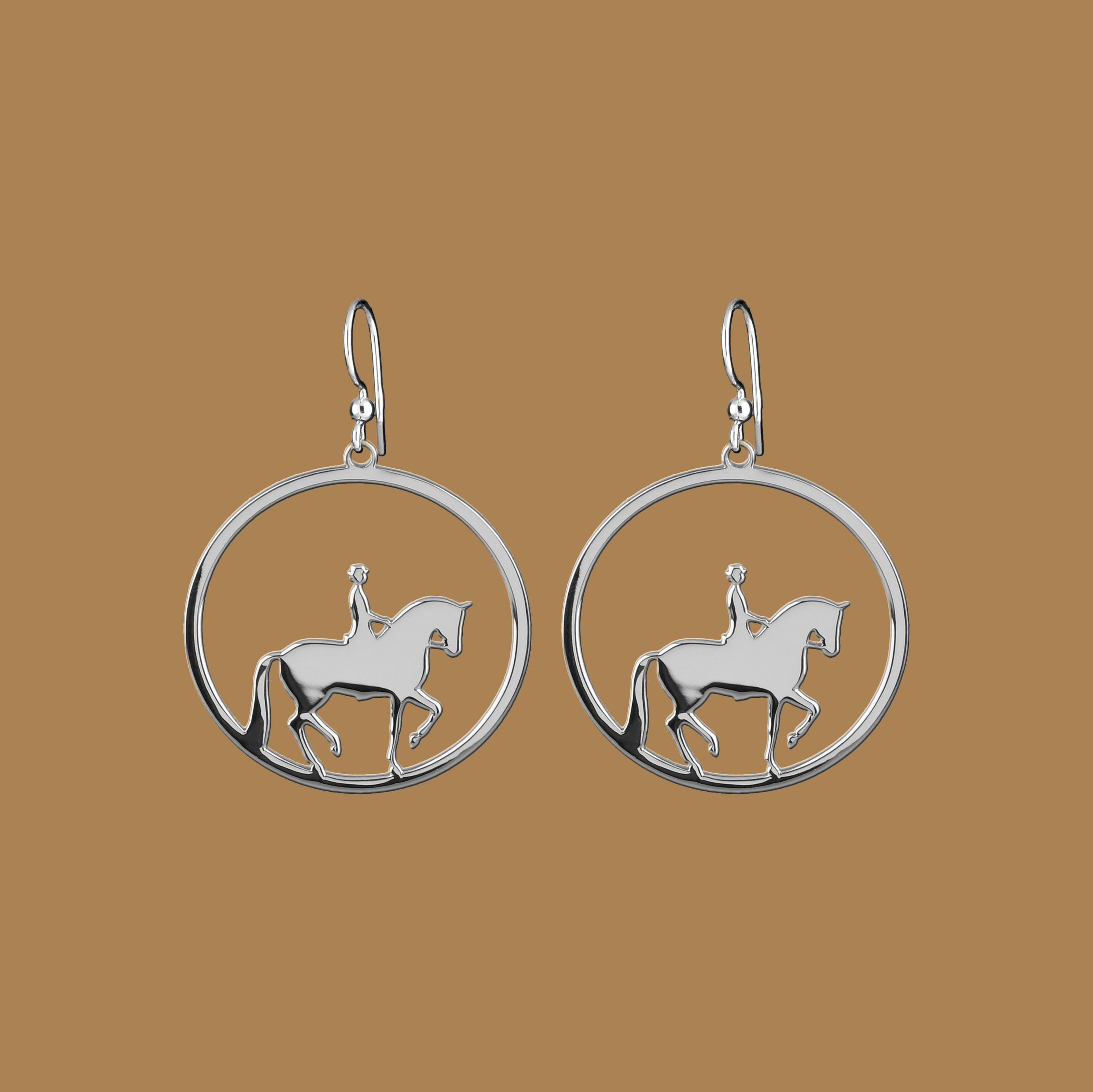 Náušnice piaf - jazdec kruh - 3cm