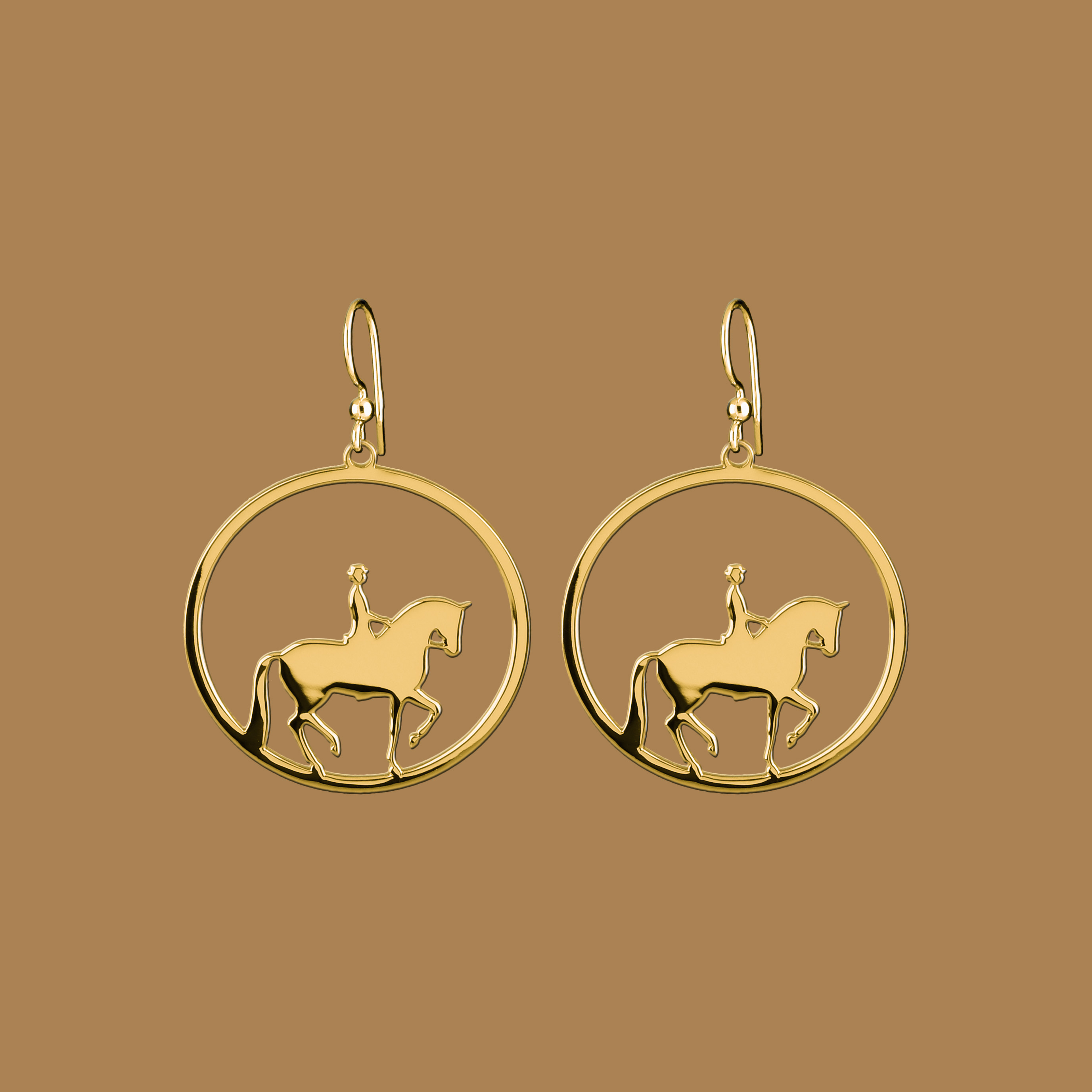 Náušnice piaf - jazdec kruh - 3cm