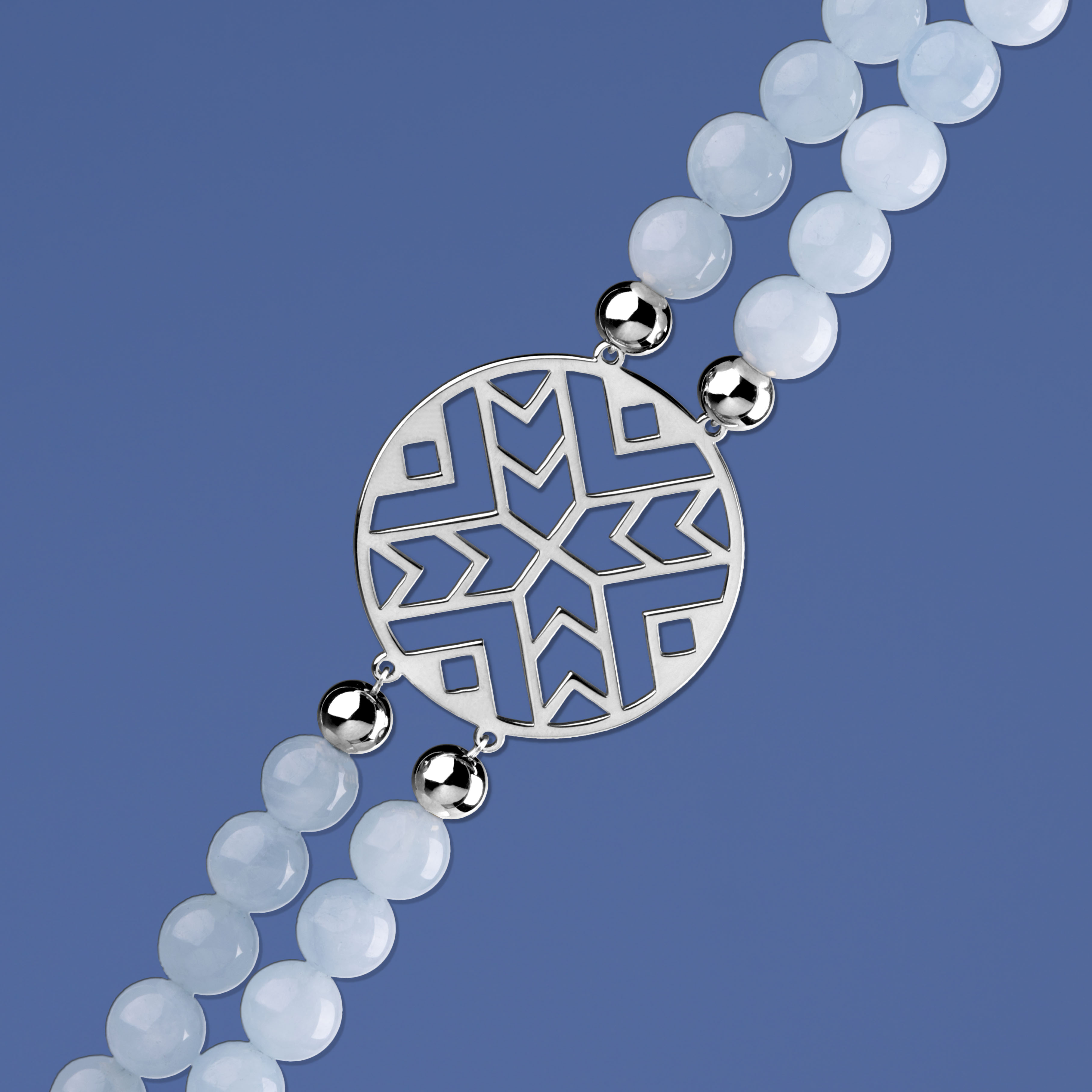 Náramok geometria - akvamarín