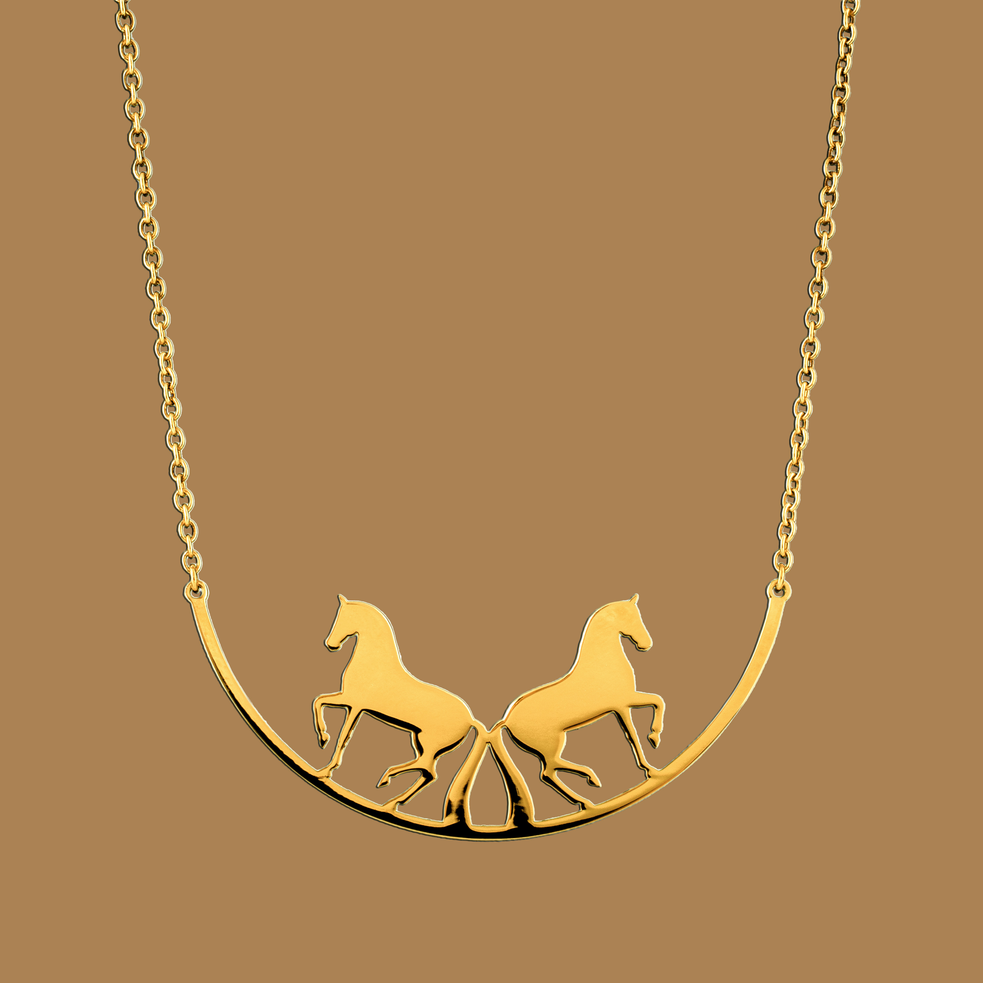 Náhrdelník piaf - 2 kone - oblúk