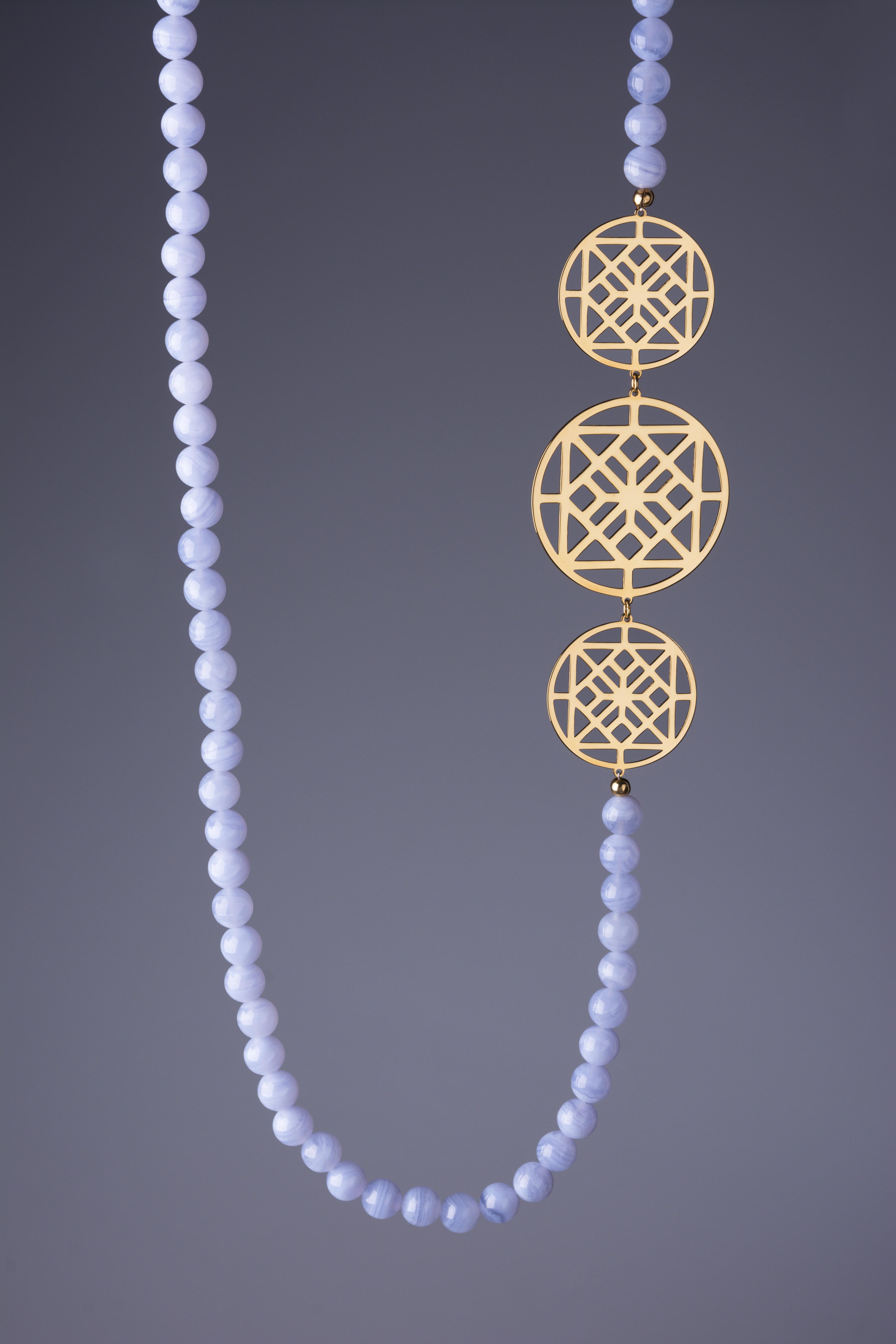 Náhrdelník gatra 1 - chalcedón