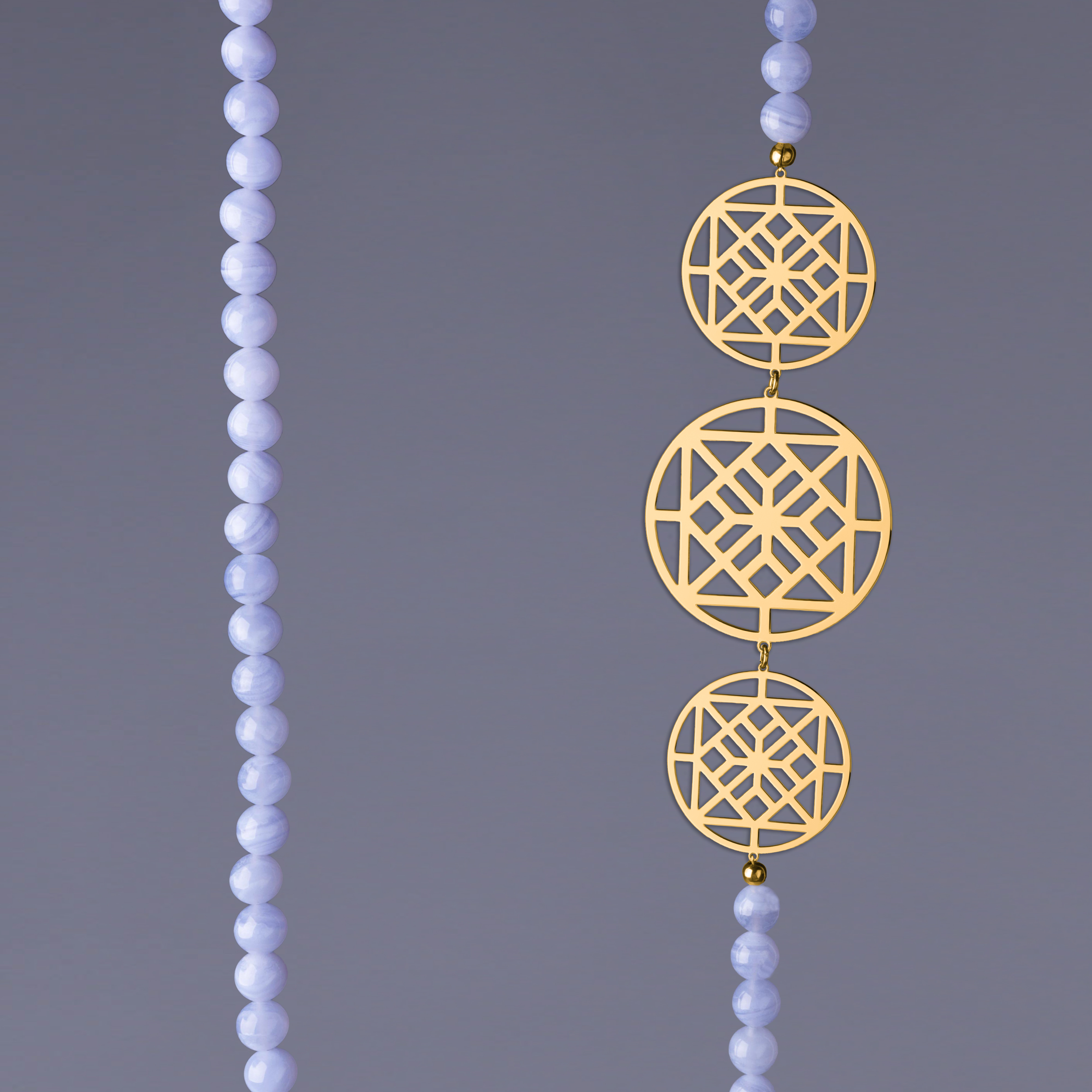 Náhrdelník gatra 1 - chalcedón