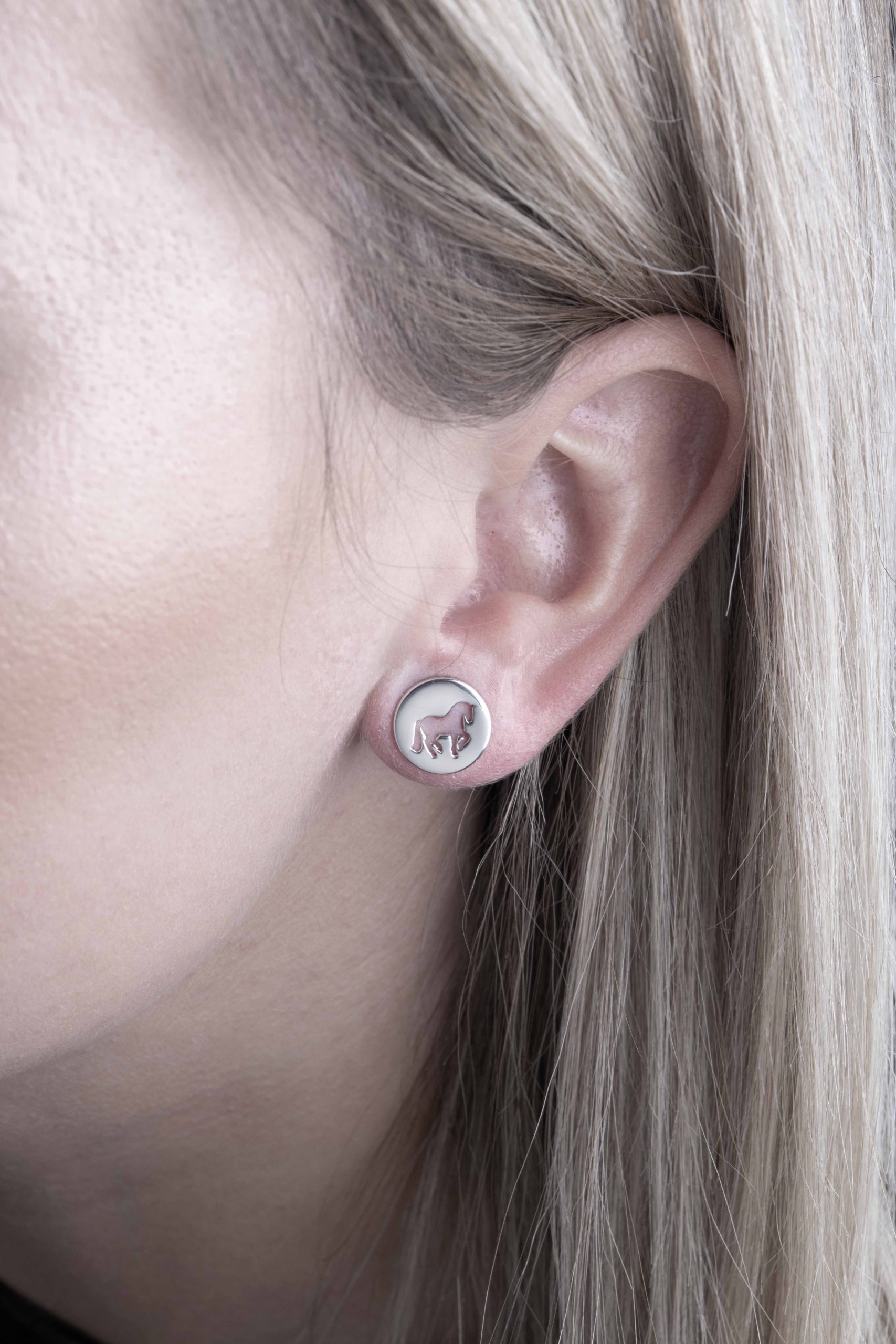 Napichovacie náušnice piaf - malý koník - kruh