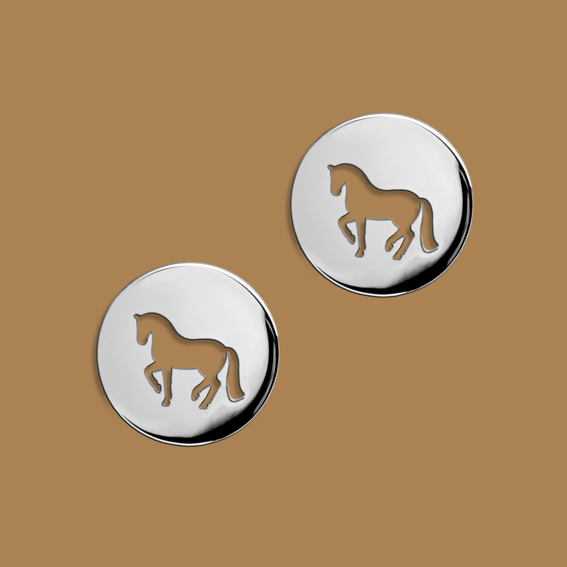 Napichovacie náušnice piaf - malý koník - kruh