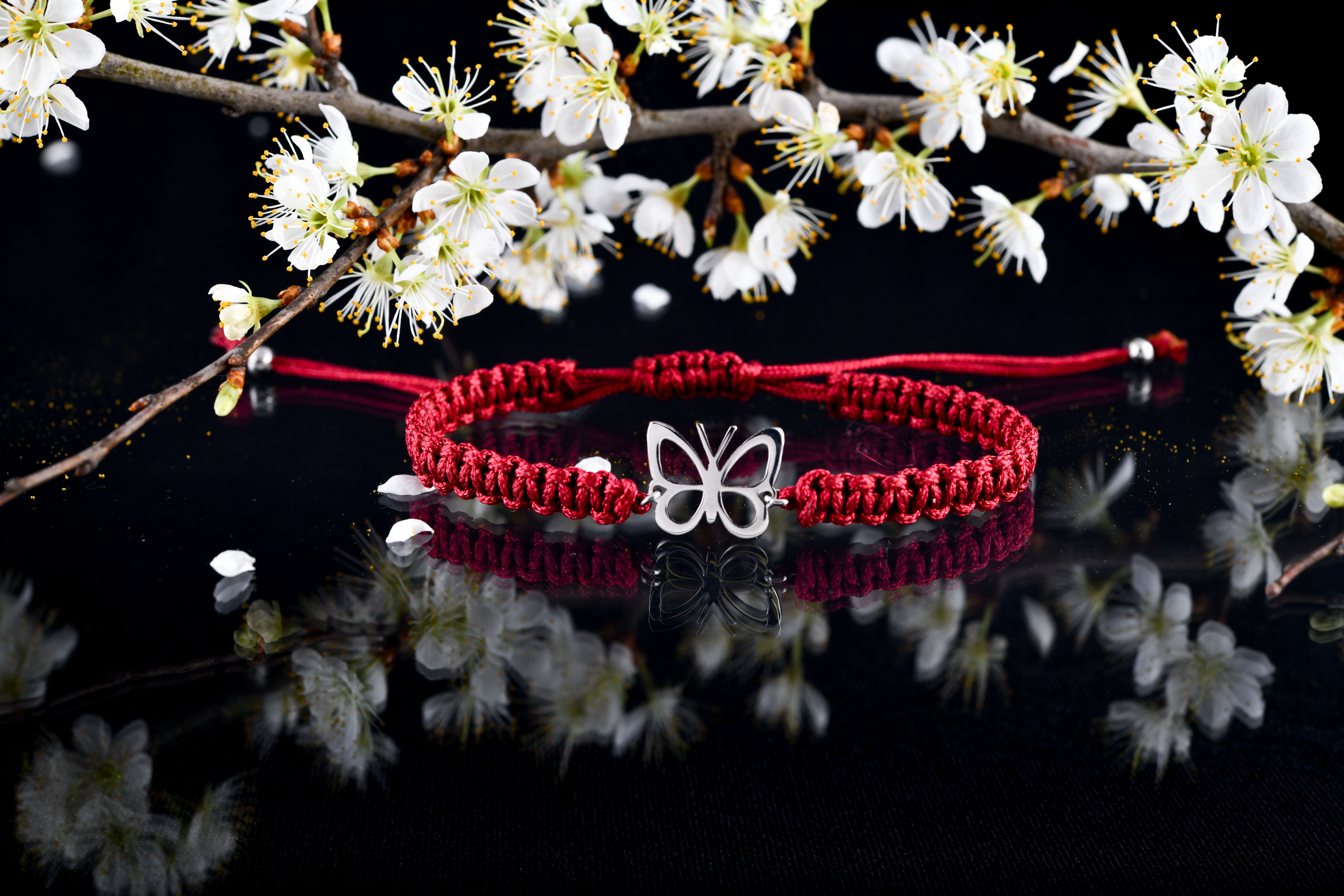 Náramok motýľ modráčik 1 - šnúrka