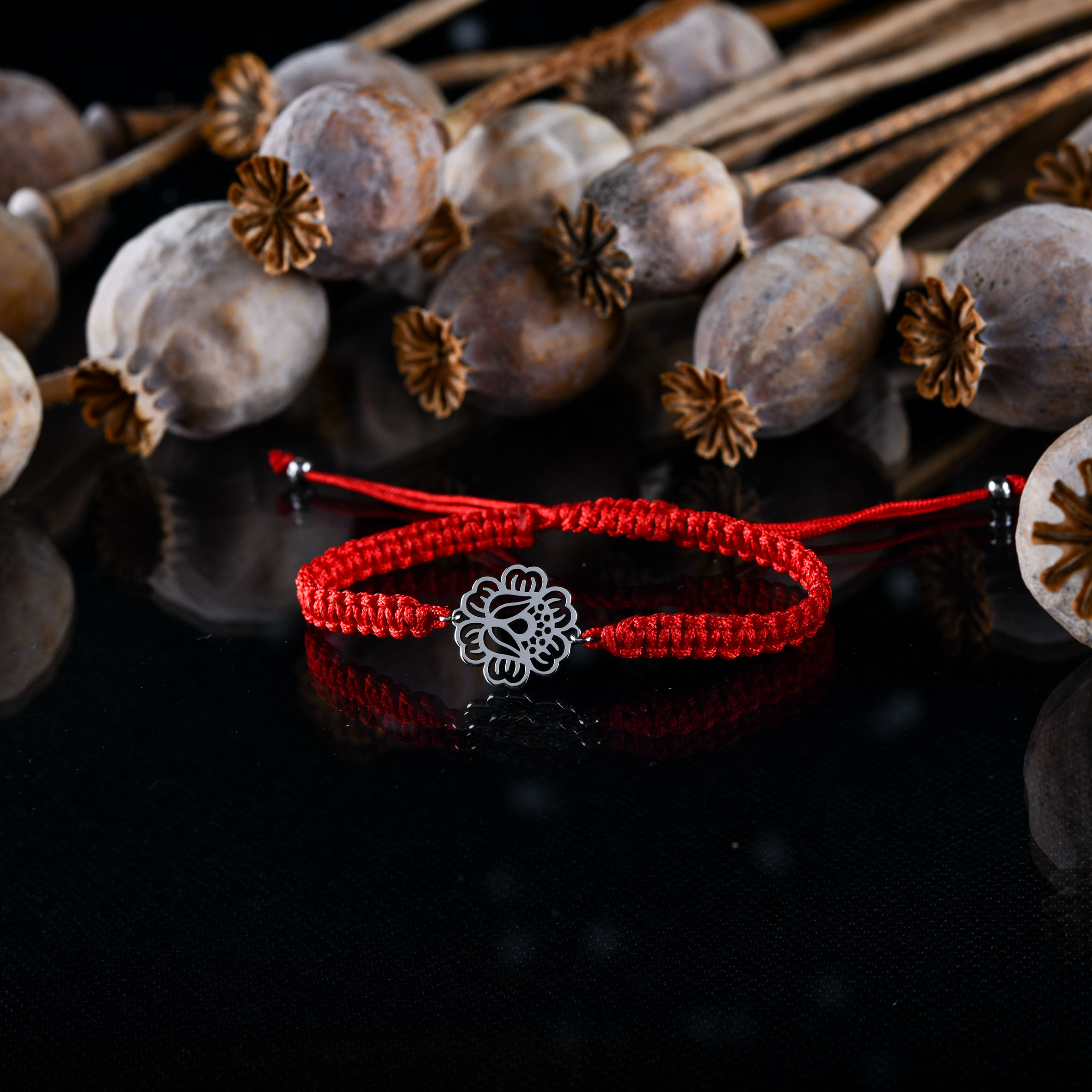 Náramok mak 1 - šnúrka