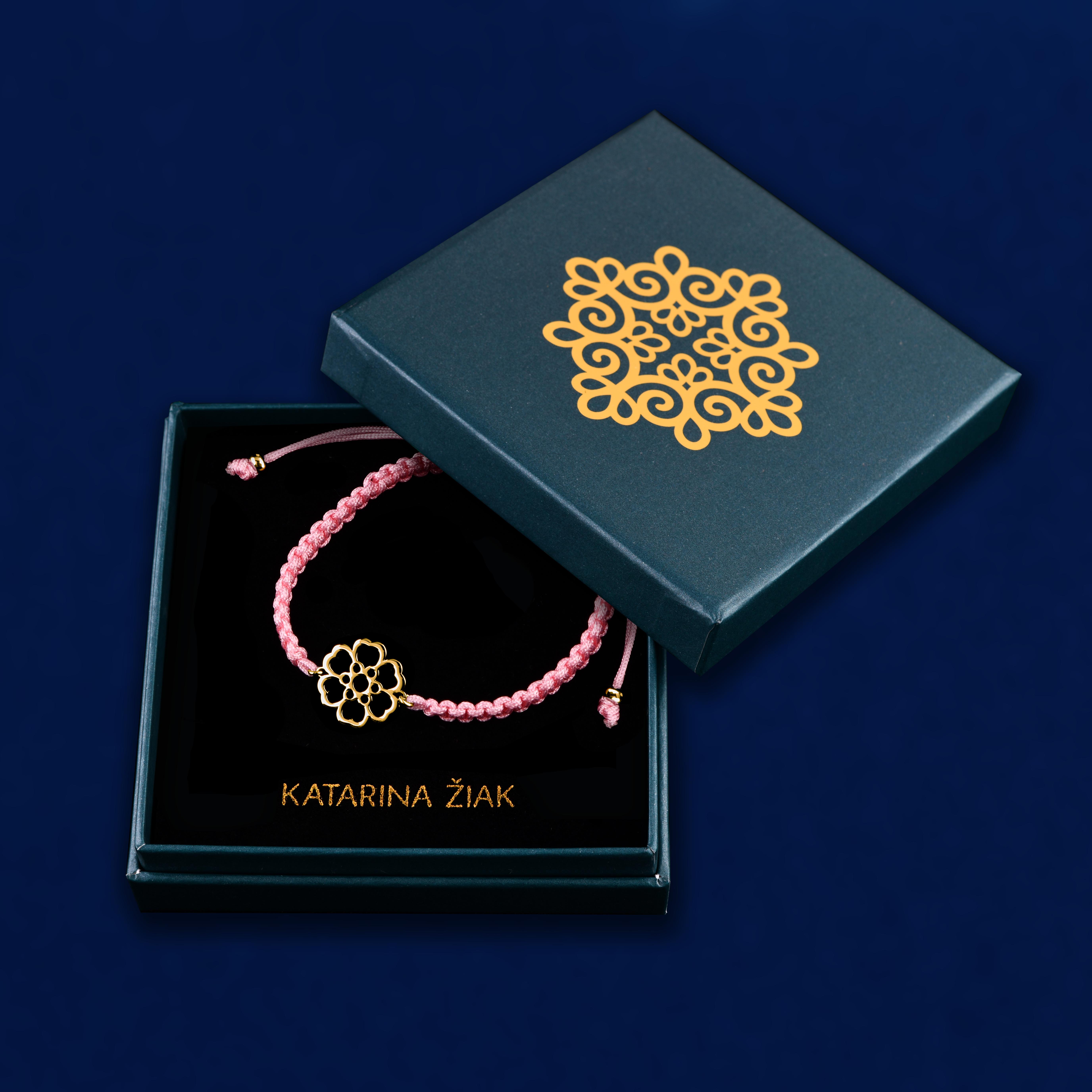 Náramok šípová ruža 1 - šnúrka