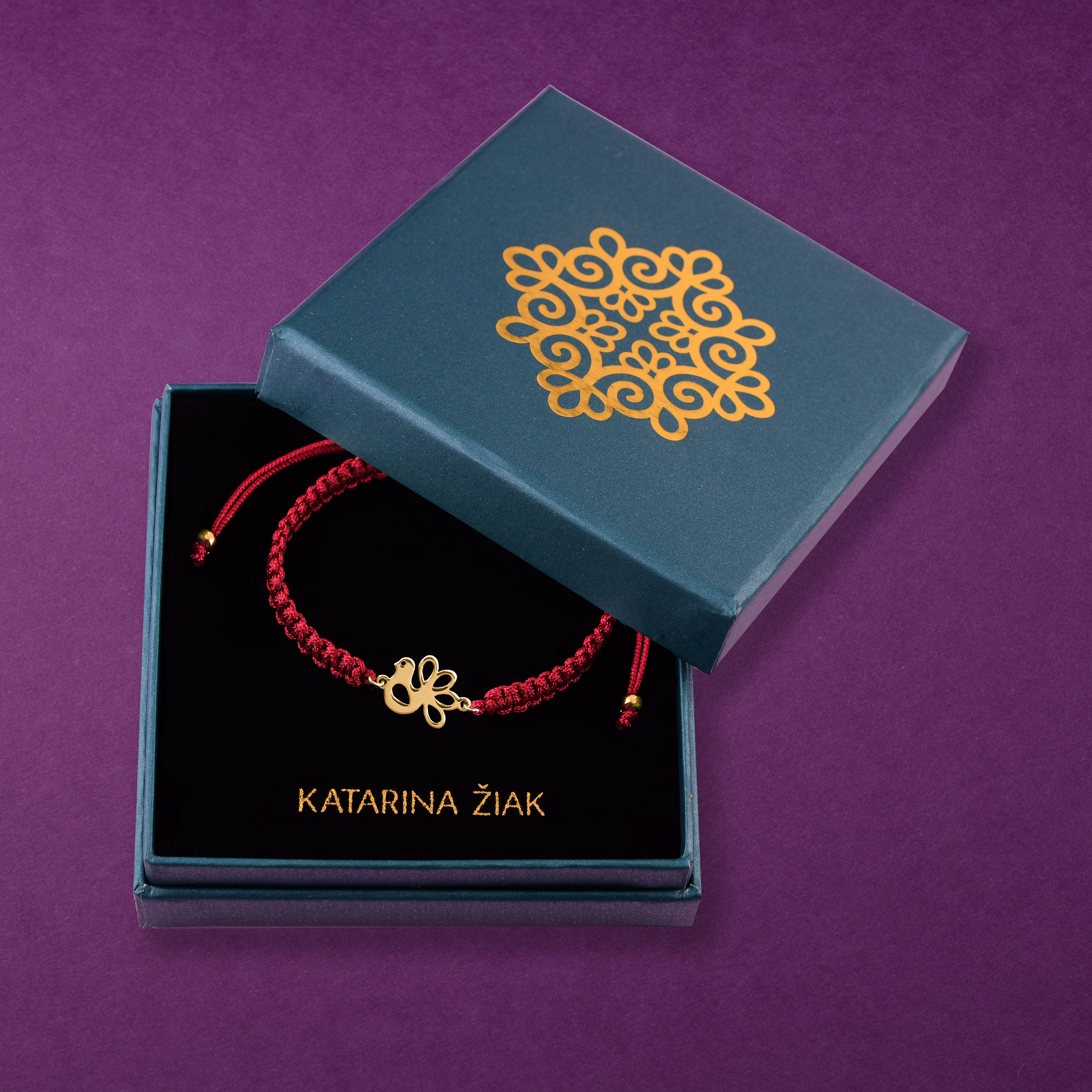 Náramok holubička - šnúrka