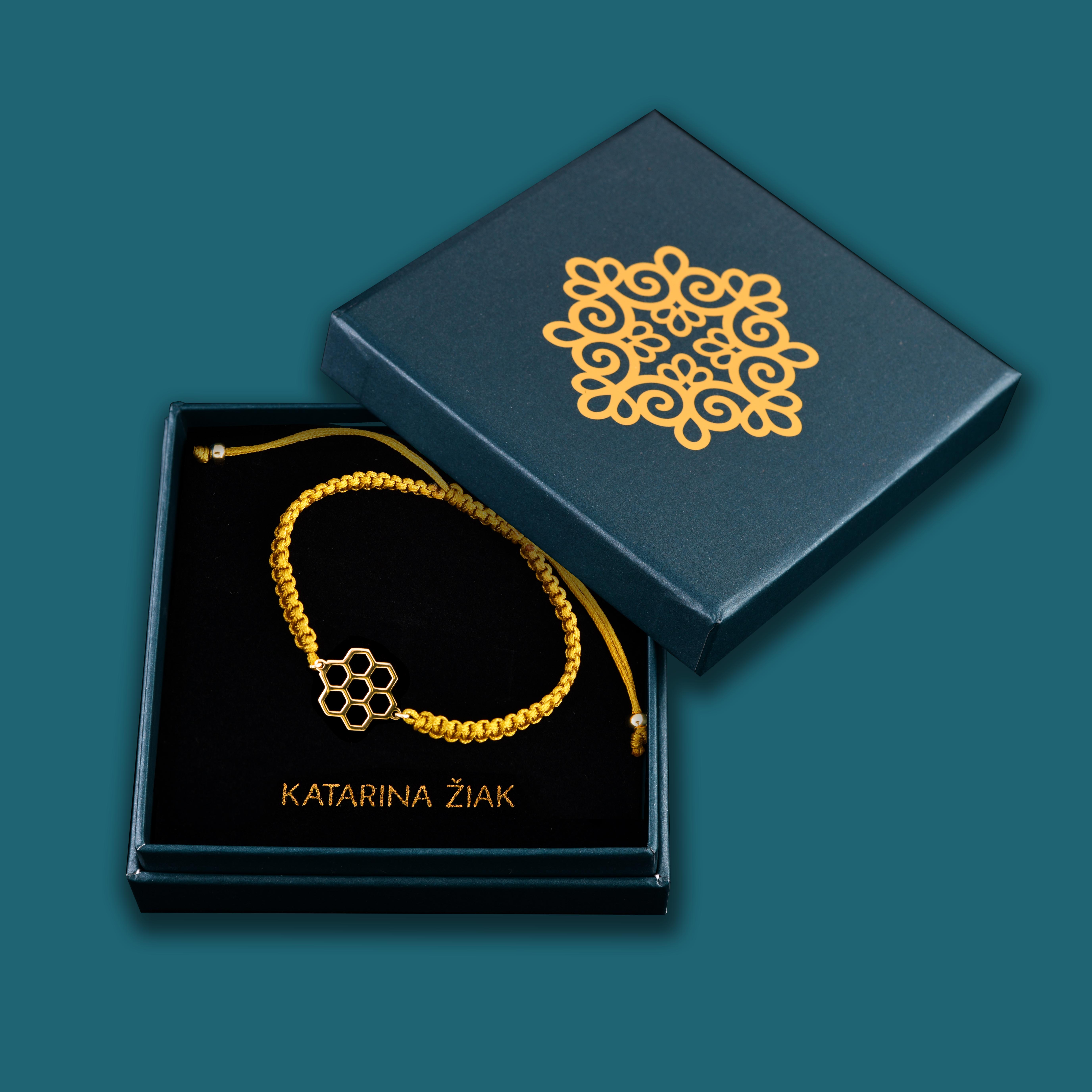 Náramok včelí plást 1 - šnúrka