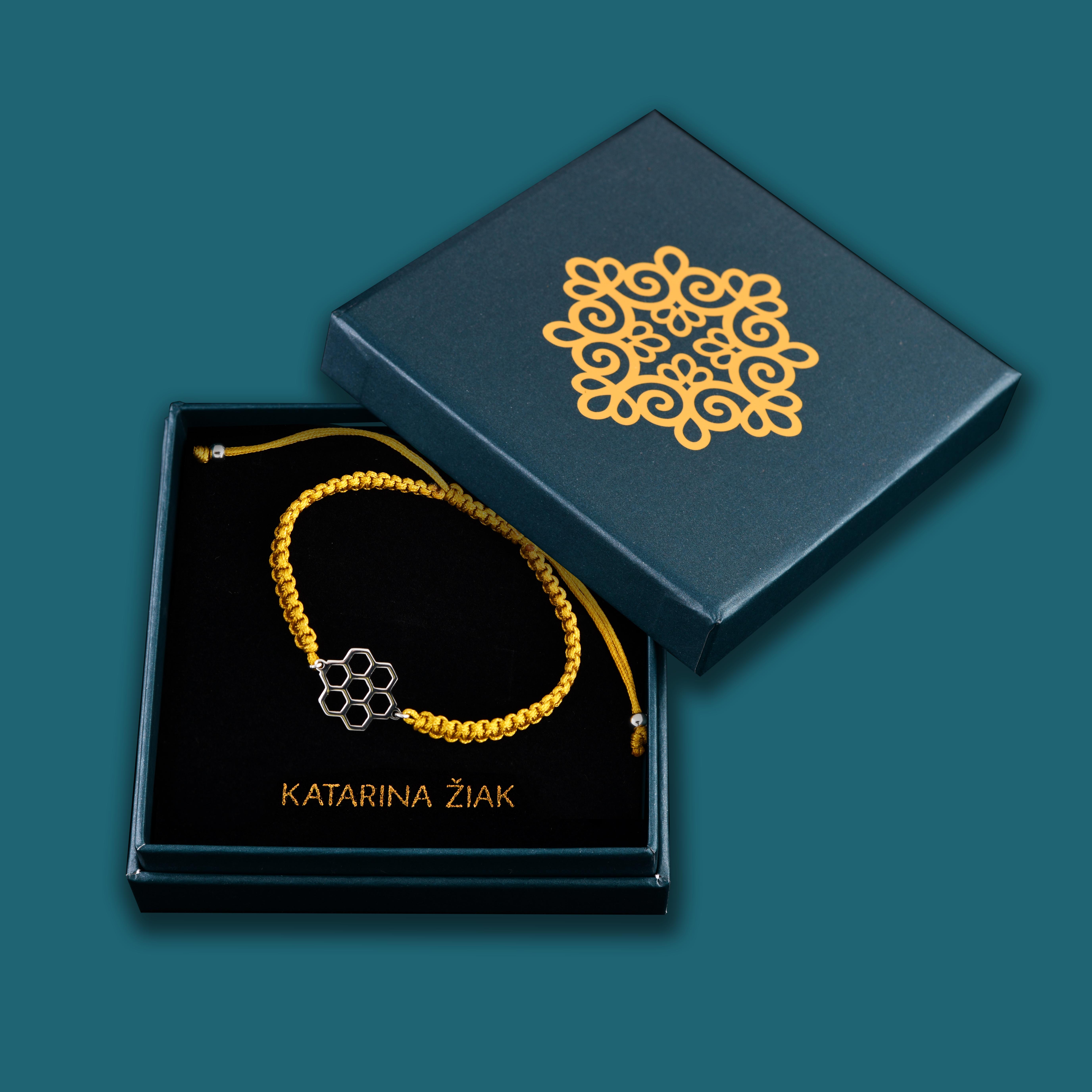 Náramok včelí plást 1 - šnúrka