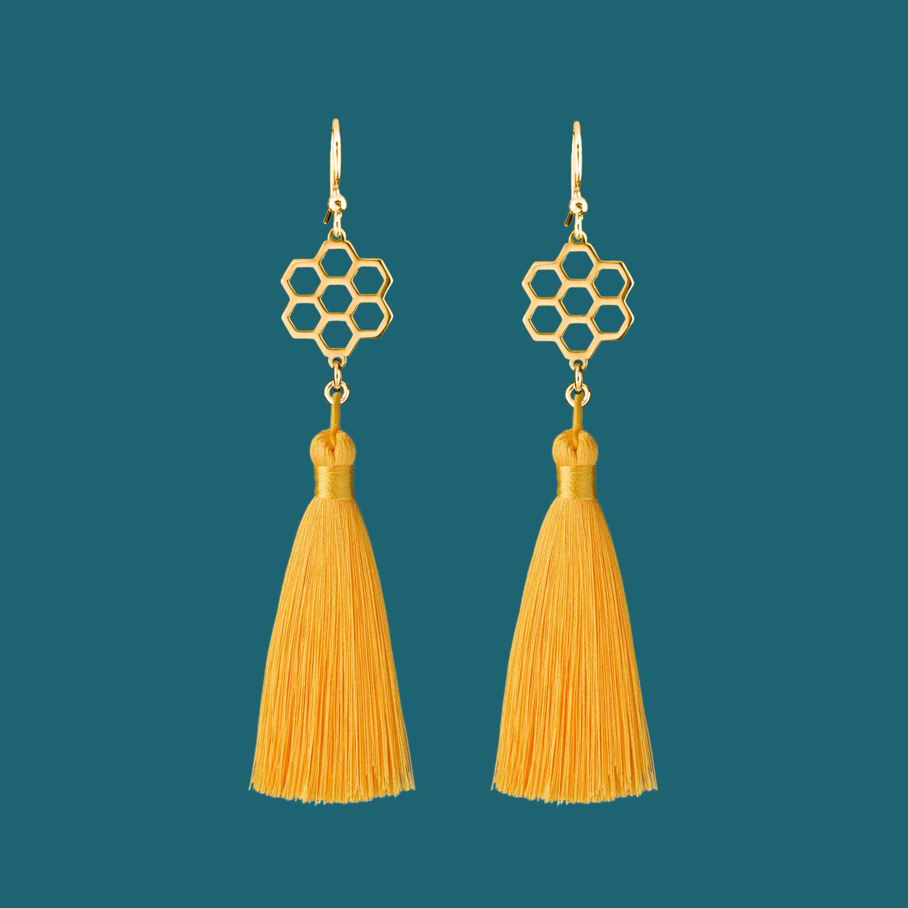 Náušnice včelí plást 1 - strapce