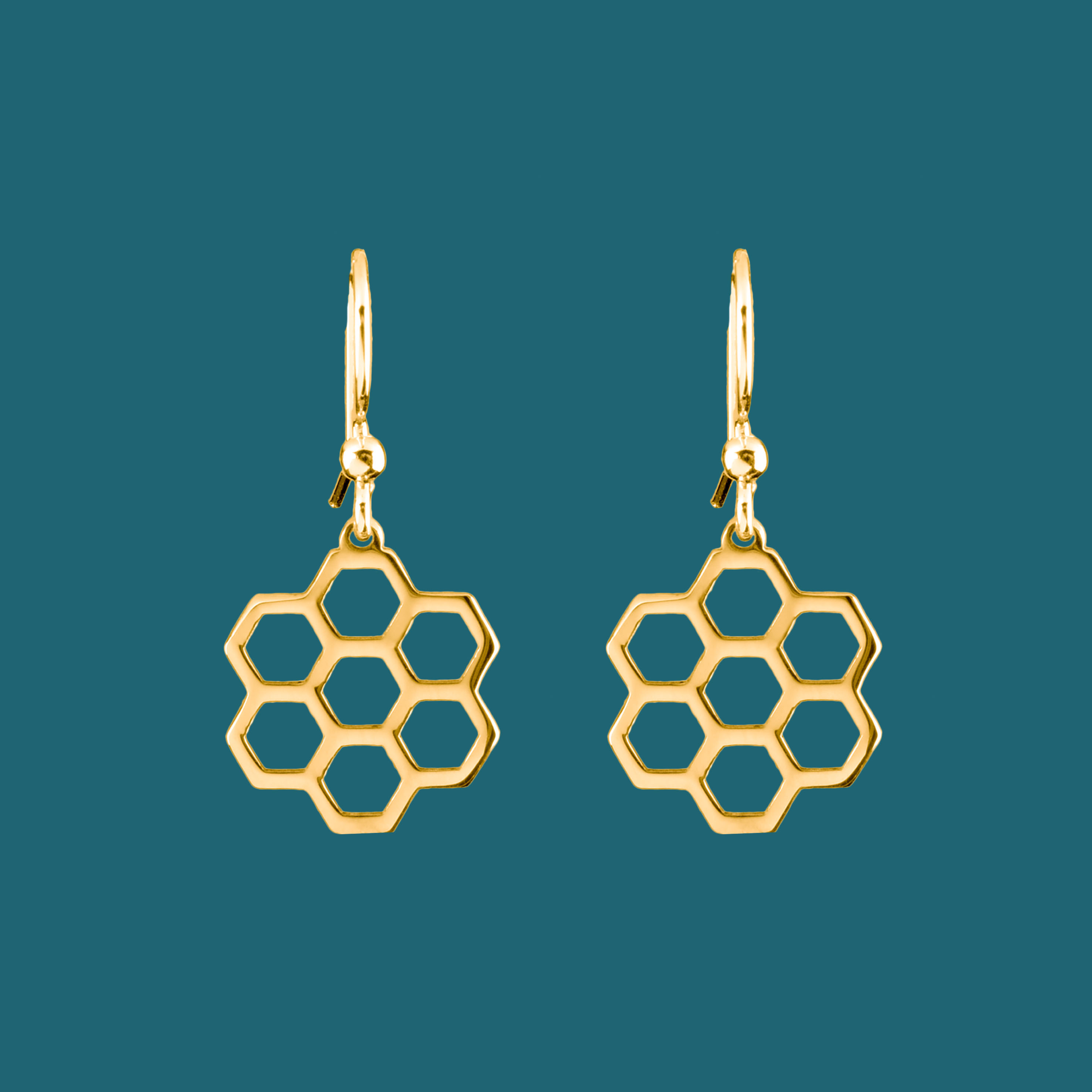 Náušnice včelí plást 1