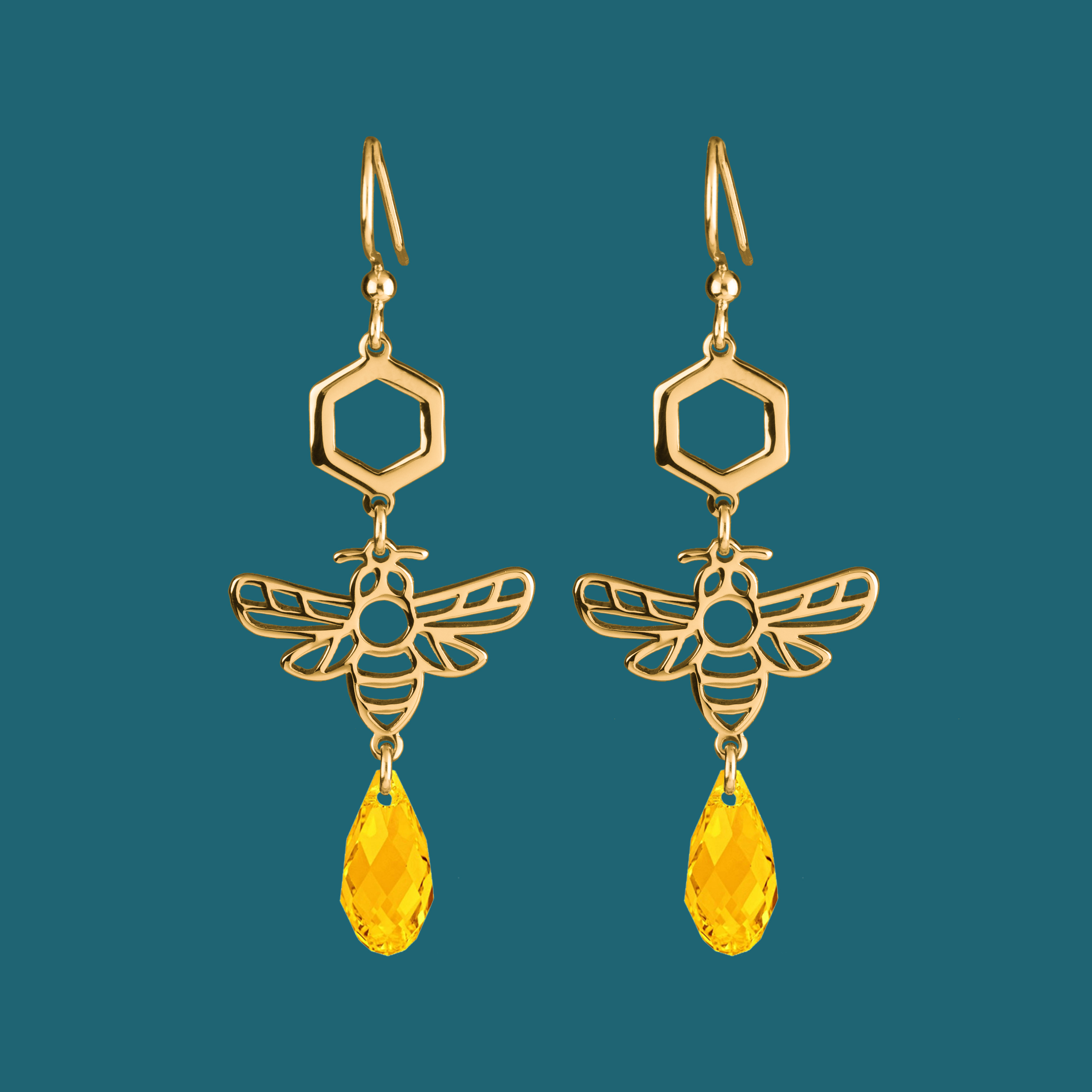 Náušnice včela 1 - swarovski