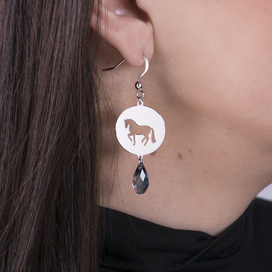 Náušnice piaf - kruh mini - Swarovski