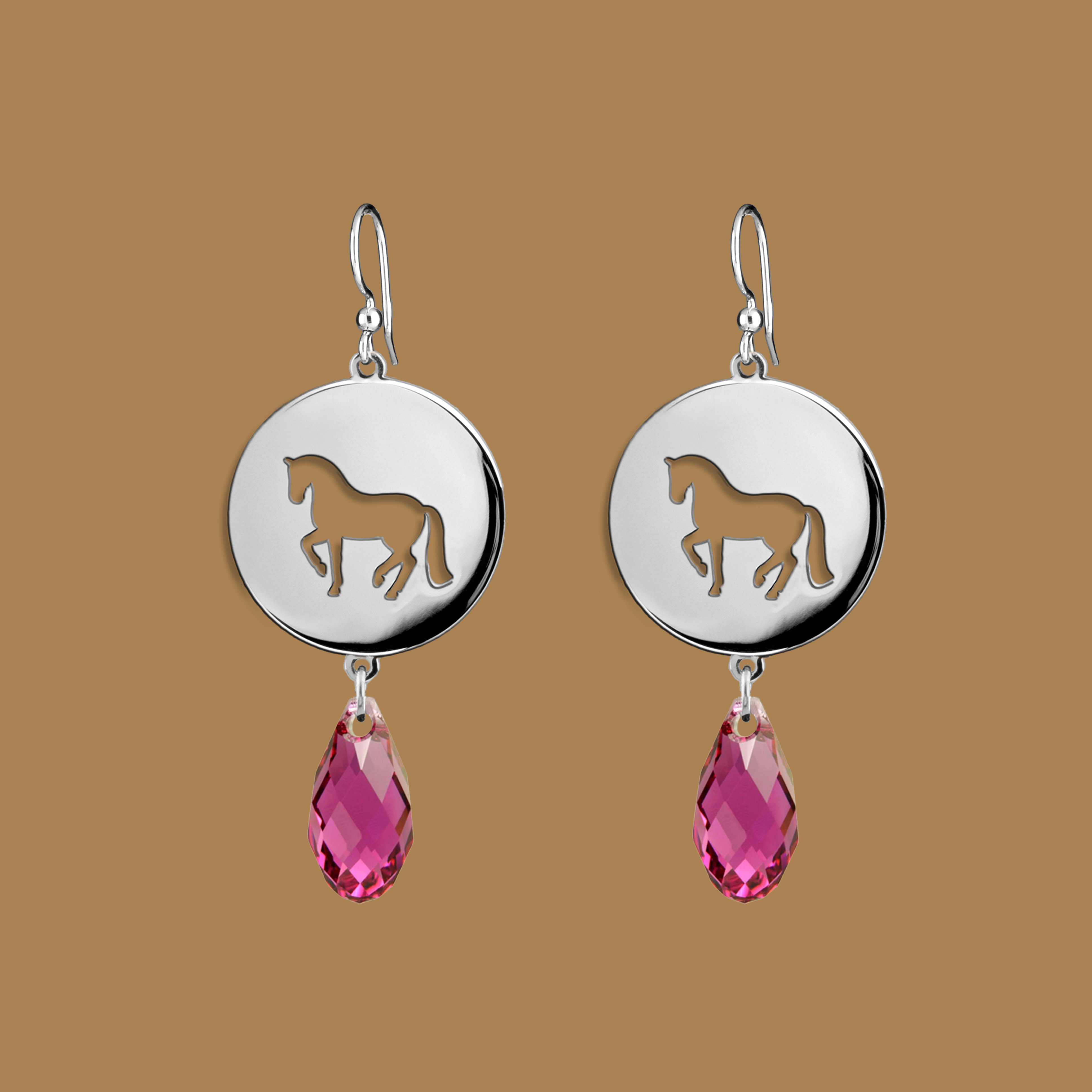 Náušnice piaf - kruh mini - Swarovski