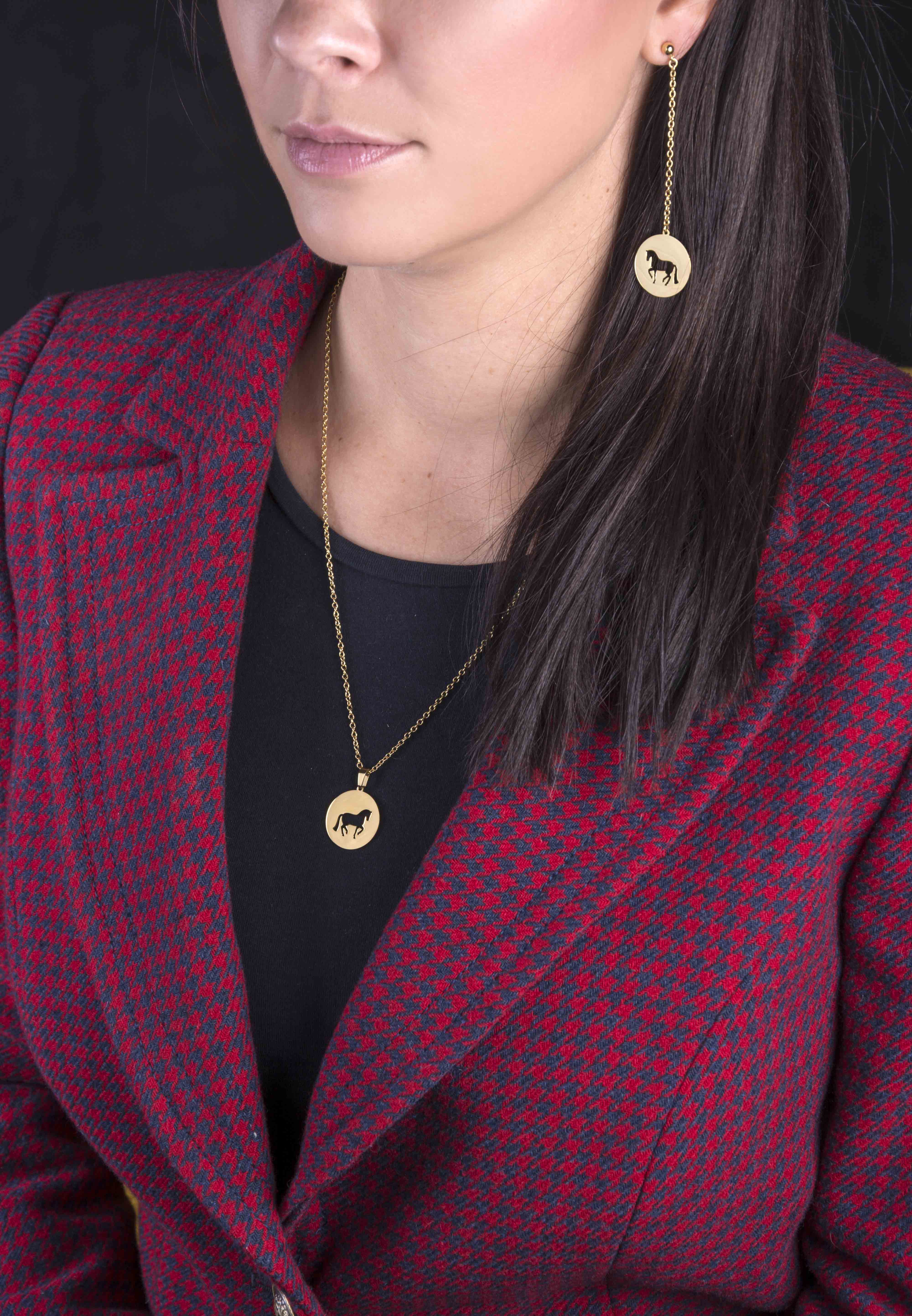 Náušnice piaf - kruh mini na retiazke