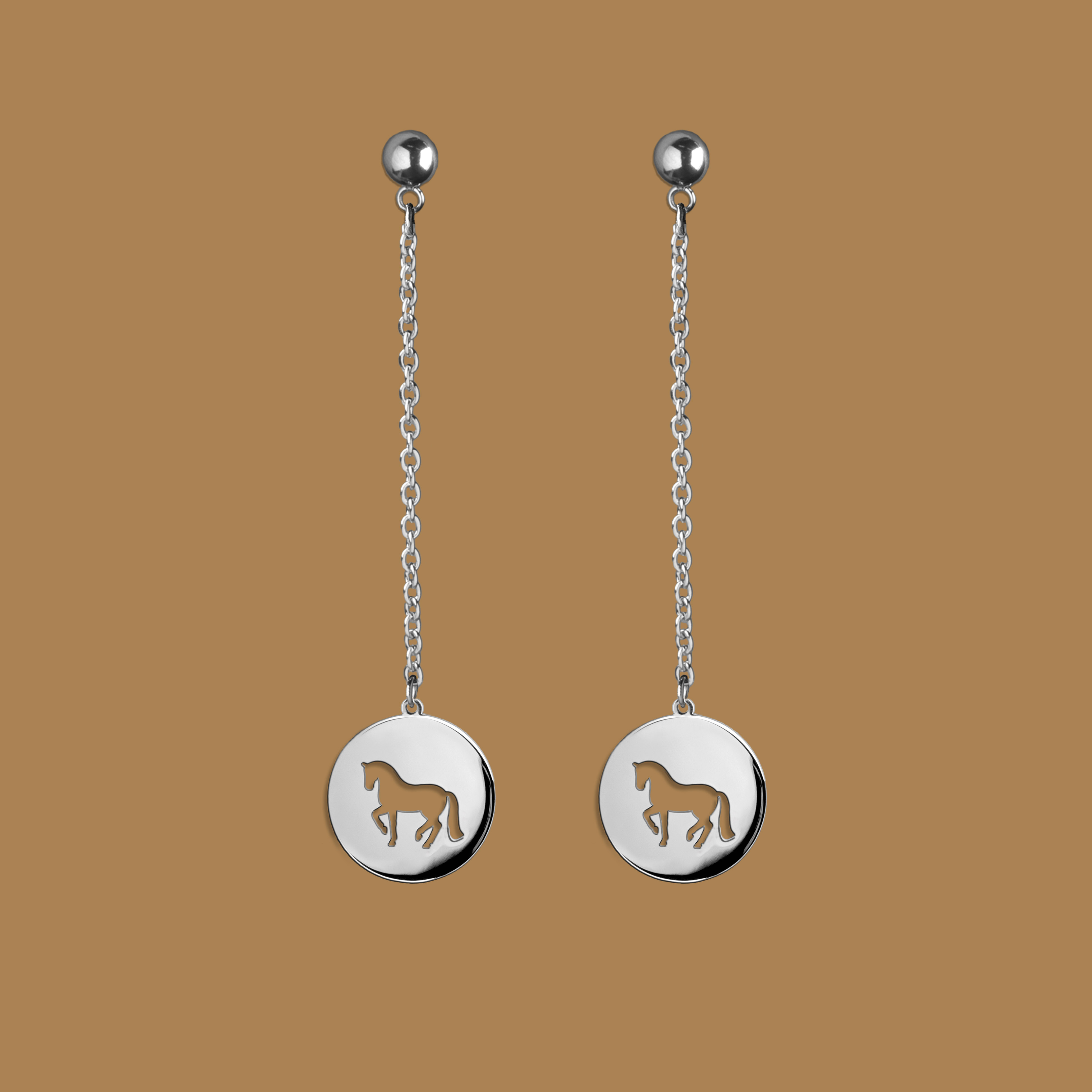 Náušnice piaf - kruh mini na retiazke