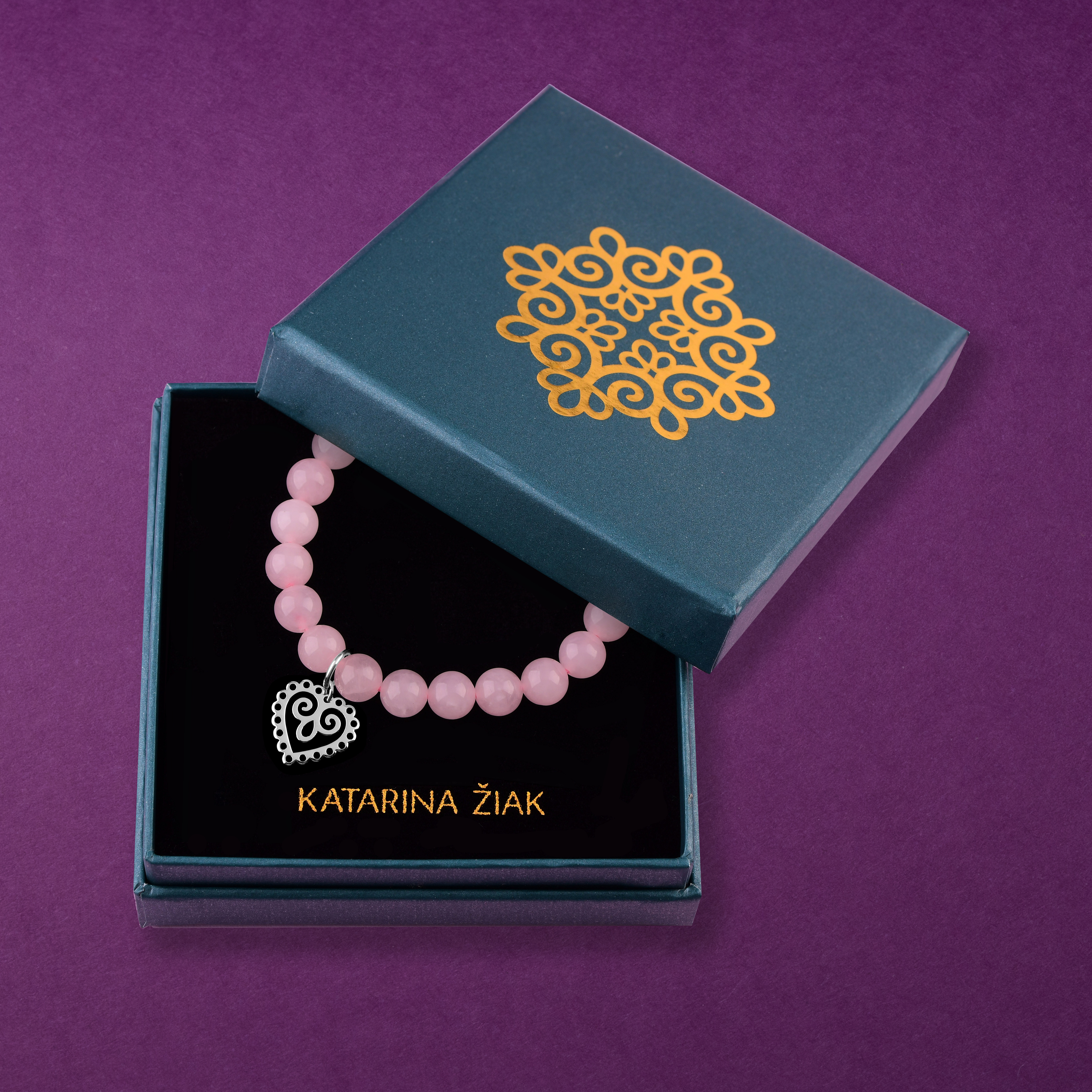 Náramok srdce mini 1 - rôzne kamene